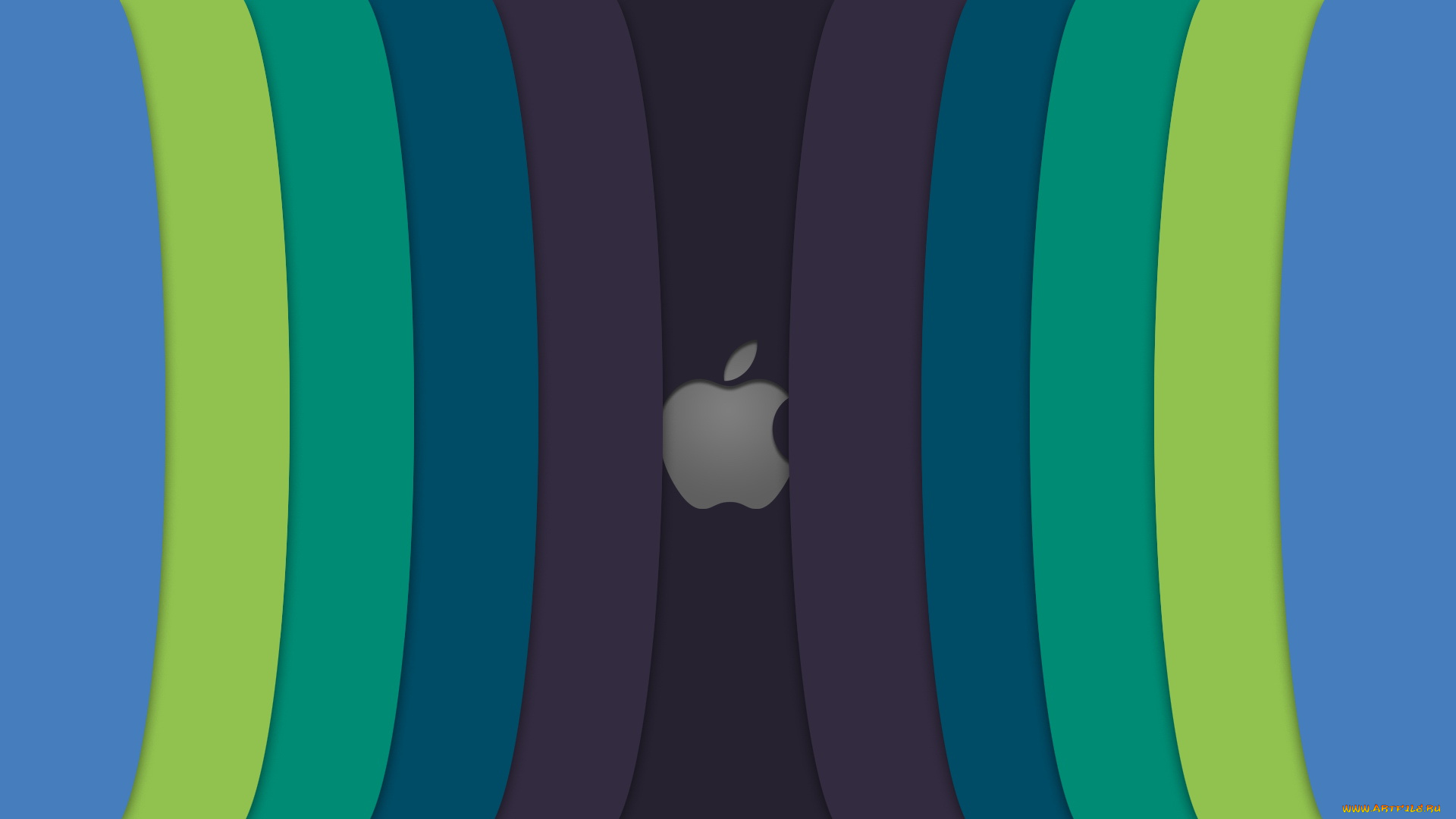 компьютеры, apple, линии, цвета, яблоко, фон