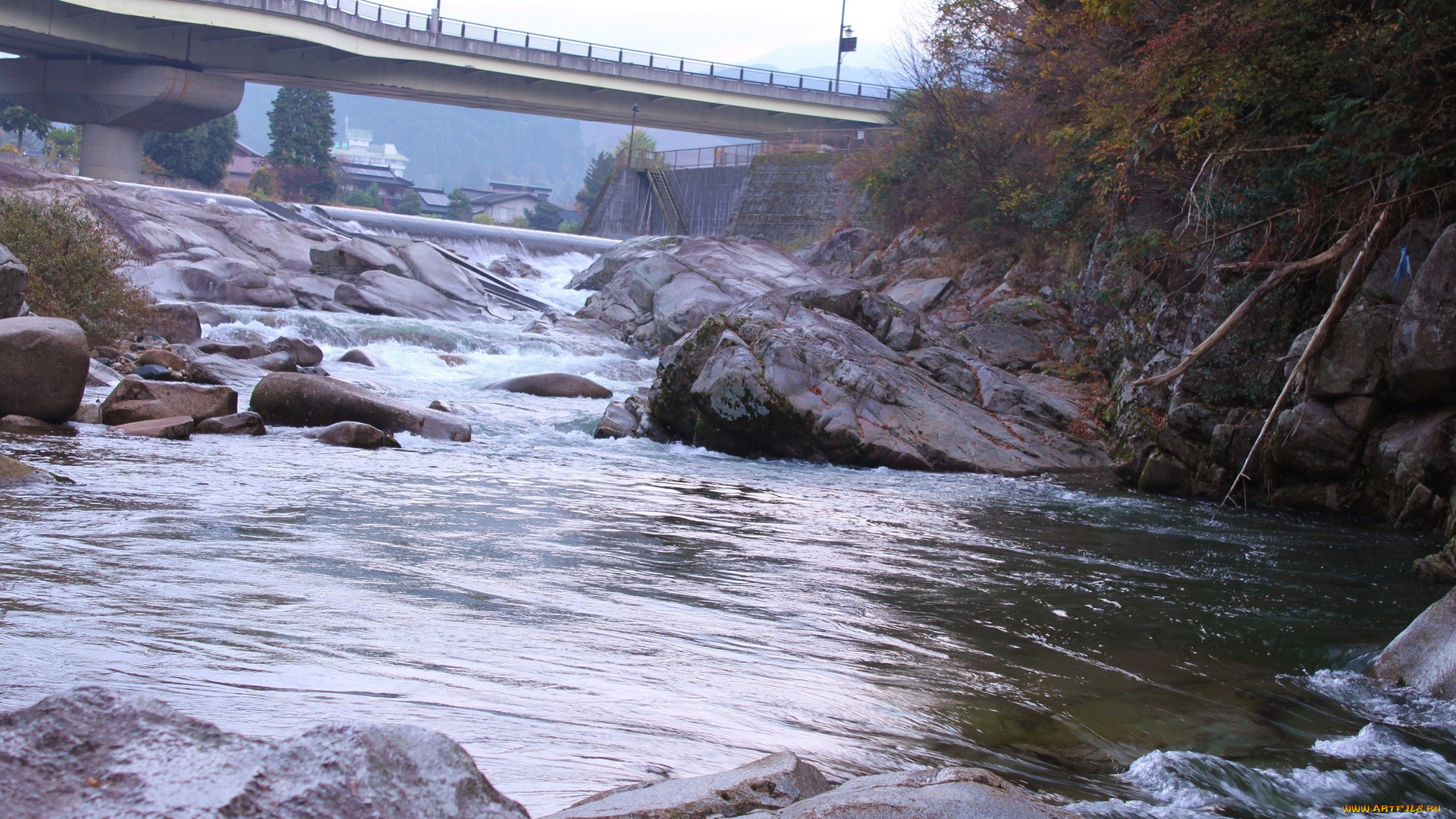 природа, реки, озера, мост, камни