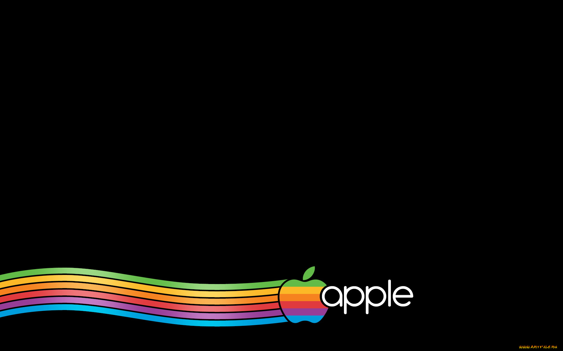 компьютеры, apple, линии, цвета, логотип, фон, яблоко