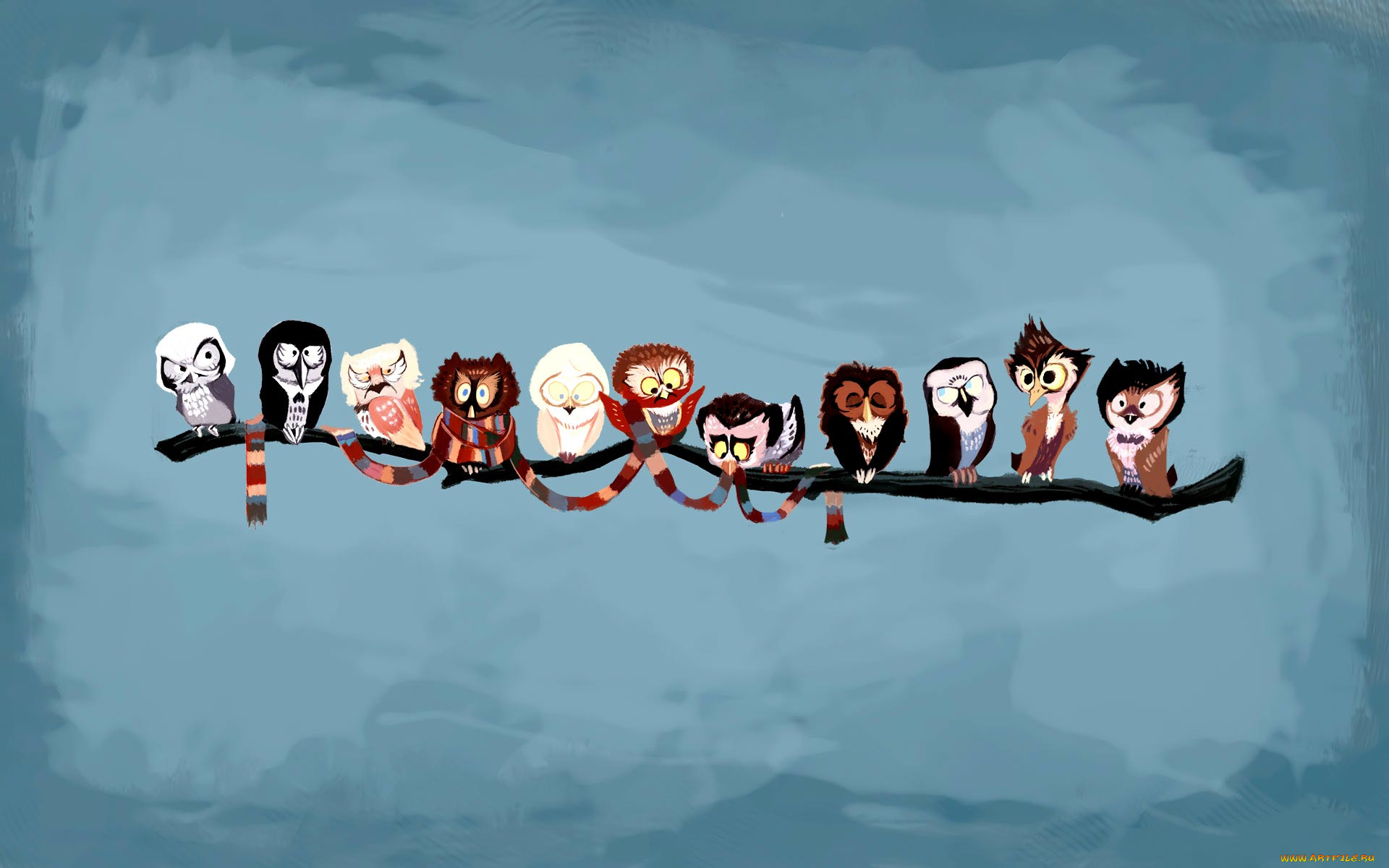 векторная, графика, птички