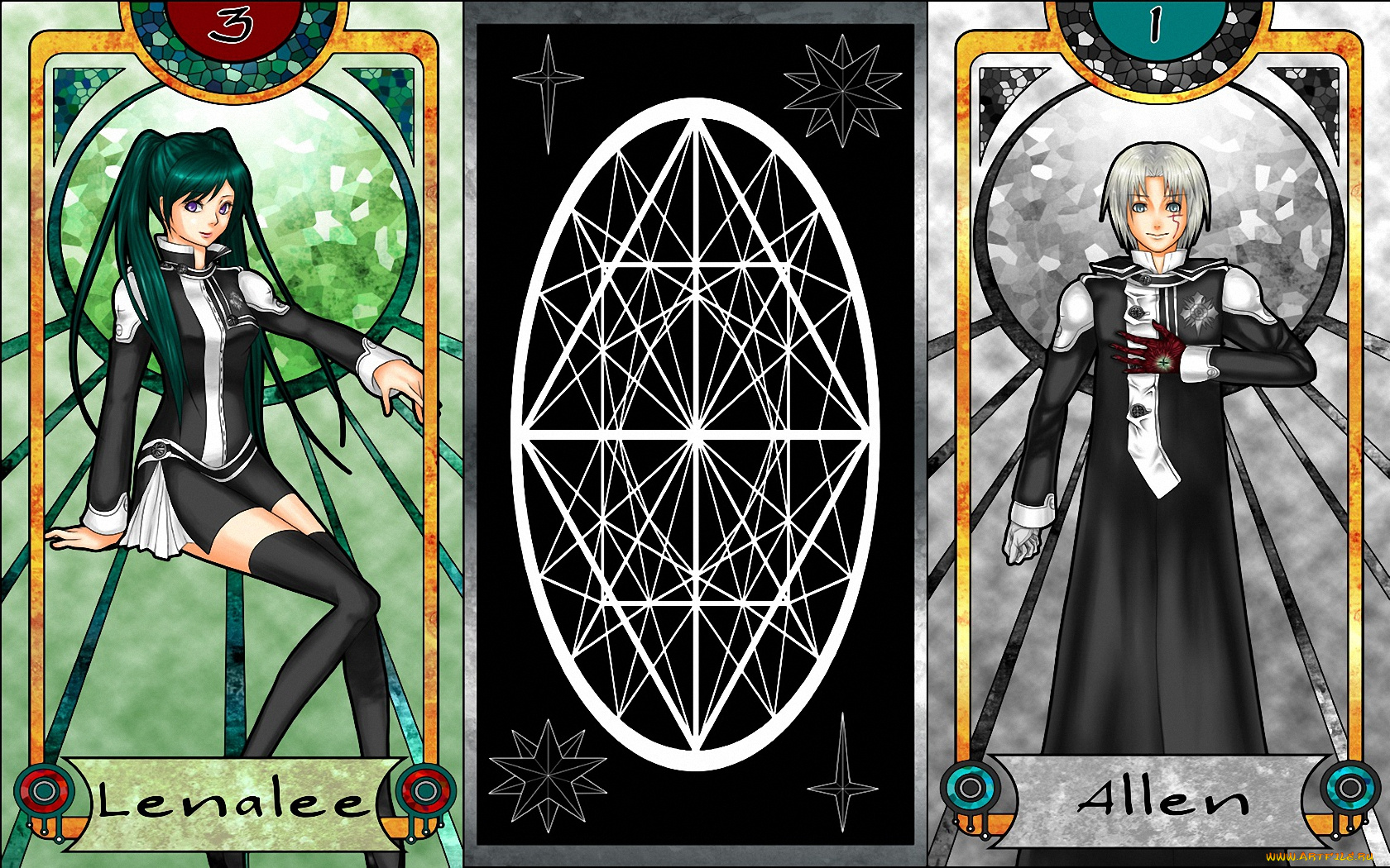 аниме, gray, man, экзорцитсы, lenalee, allen