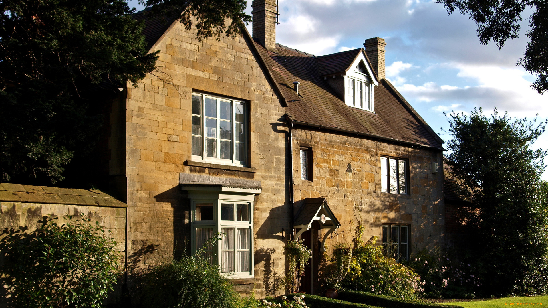 англия, миклтон, города, здания, дома, сад, дом