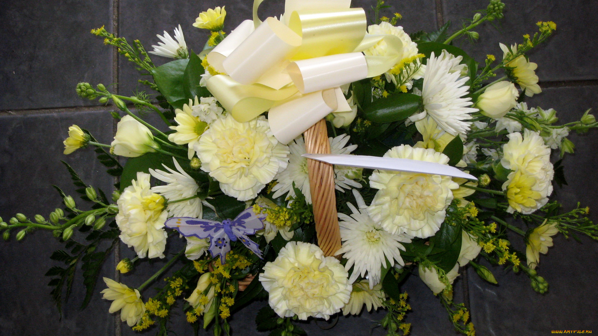 цветы, букеты, композиции, гвоздики, корзина, хризантемы, букет