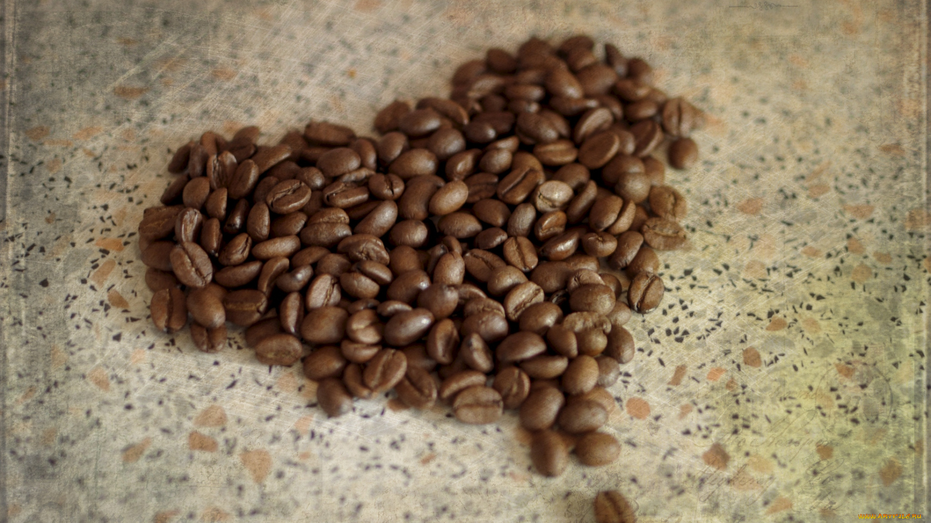 еда, кофе, кофейные, зёрна, текстура, сердце, зерна