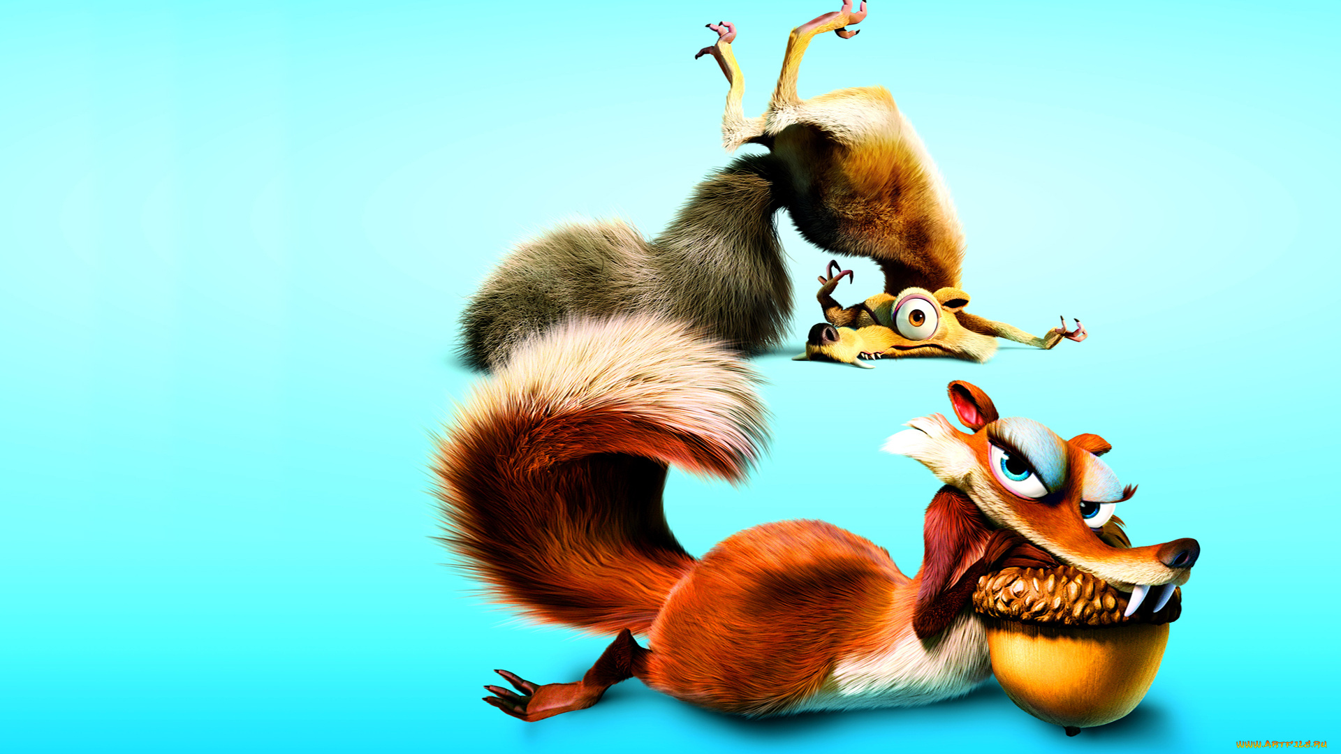 ледниковый, период, мультфильмы, ice, age, dawn, of, the, dinosaurs, белка, scrat, орех
