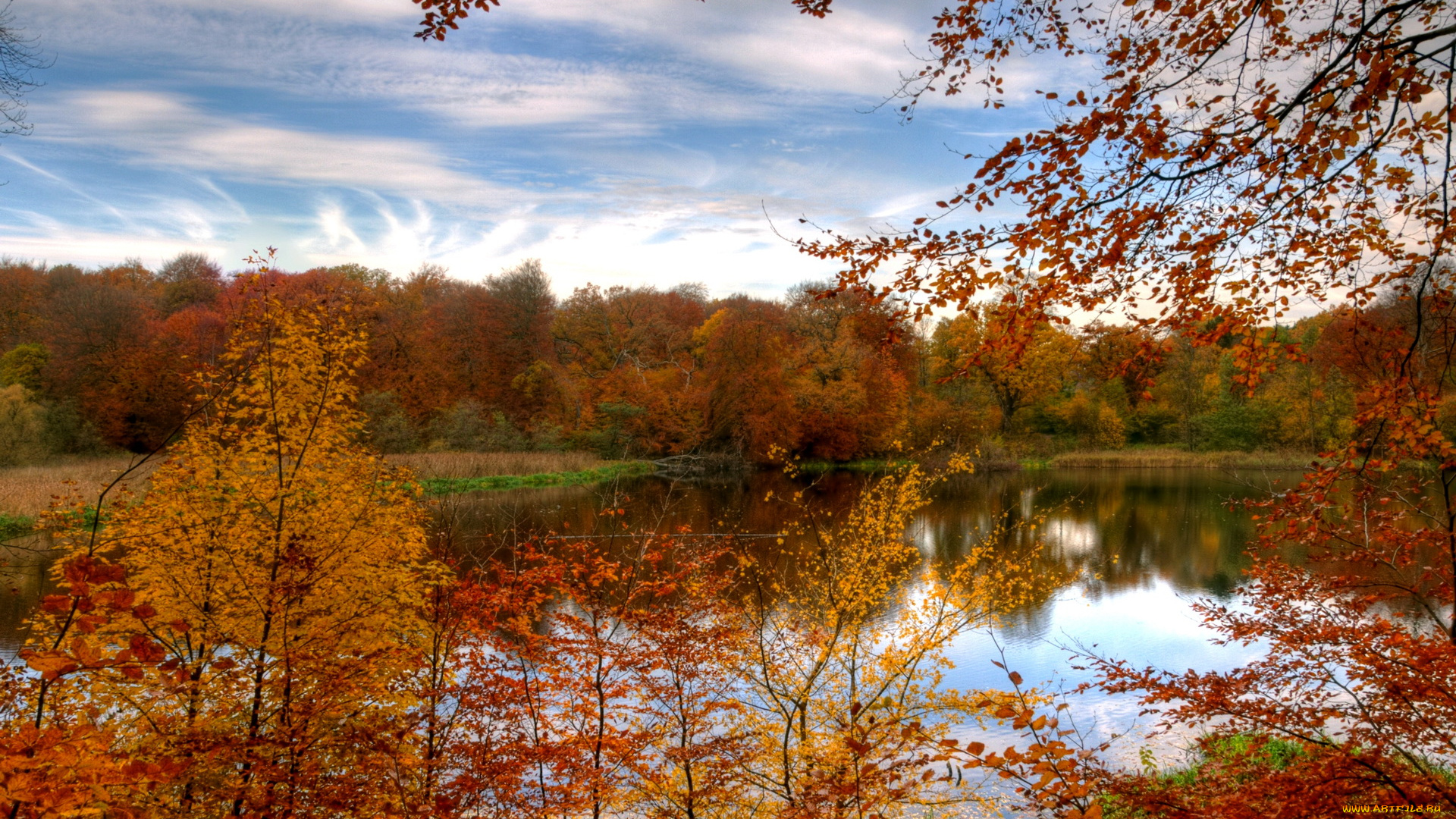 природа, реки, озера, осень, озеро