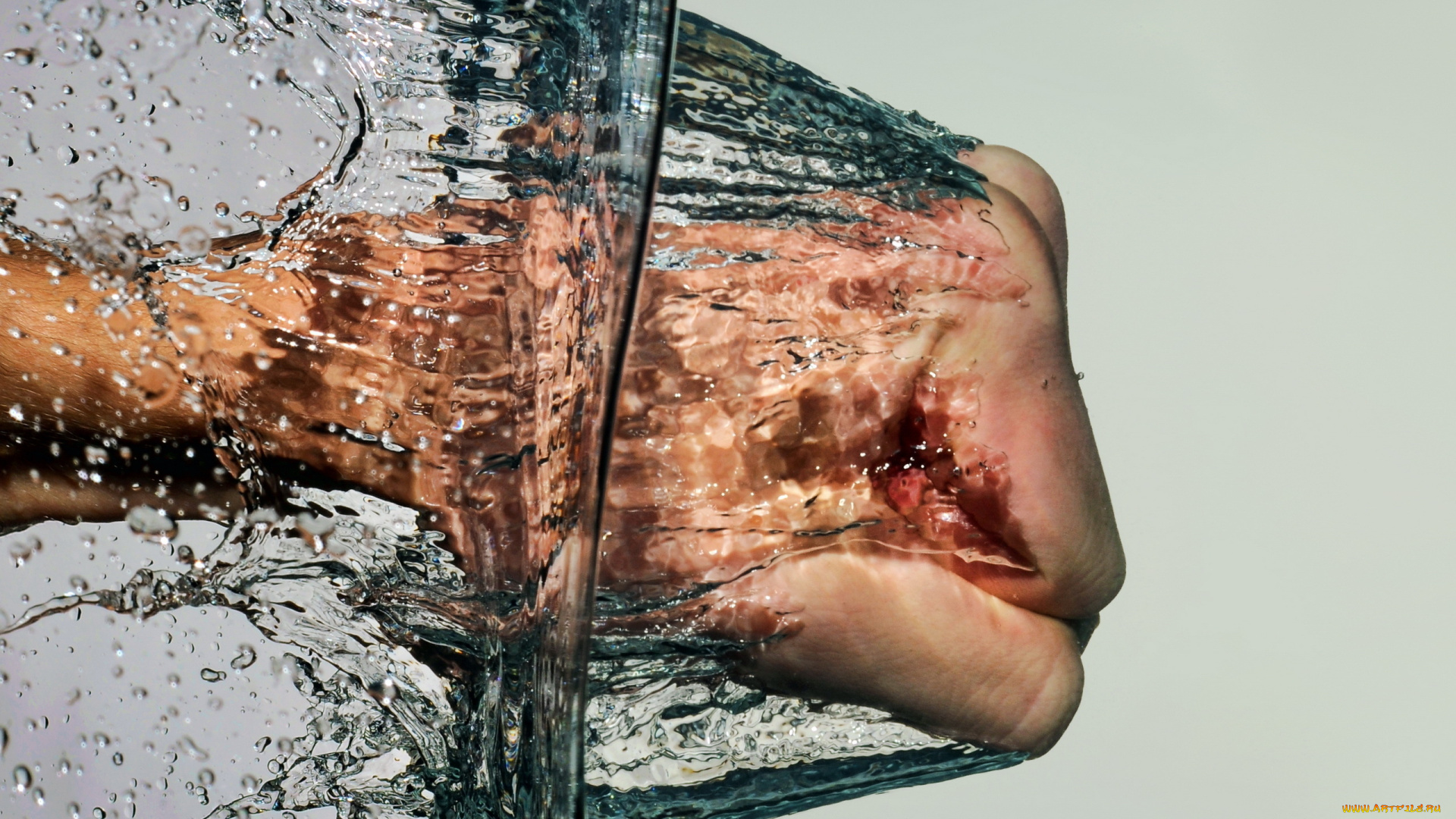 разное, руки, вода, кулак