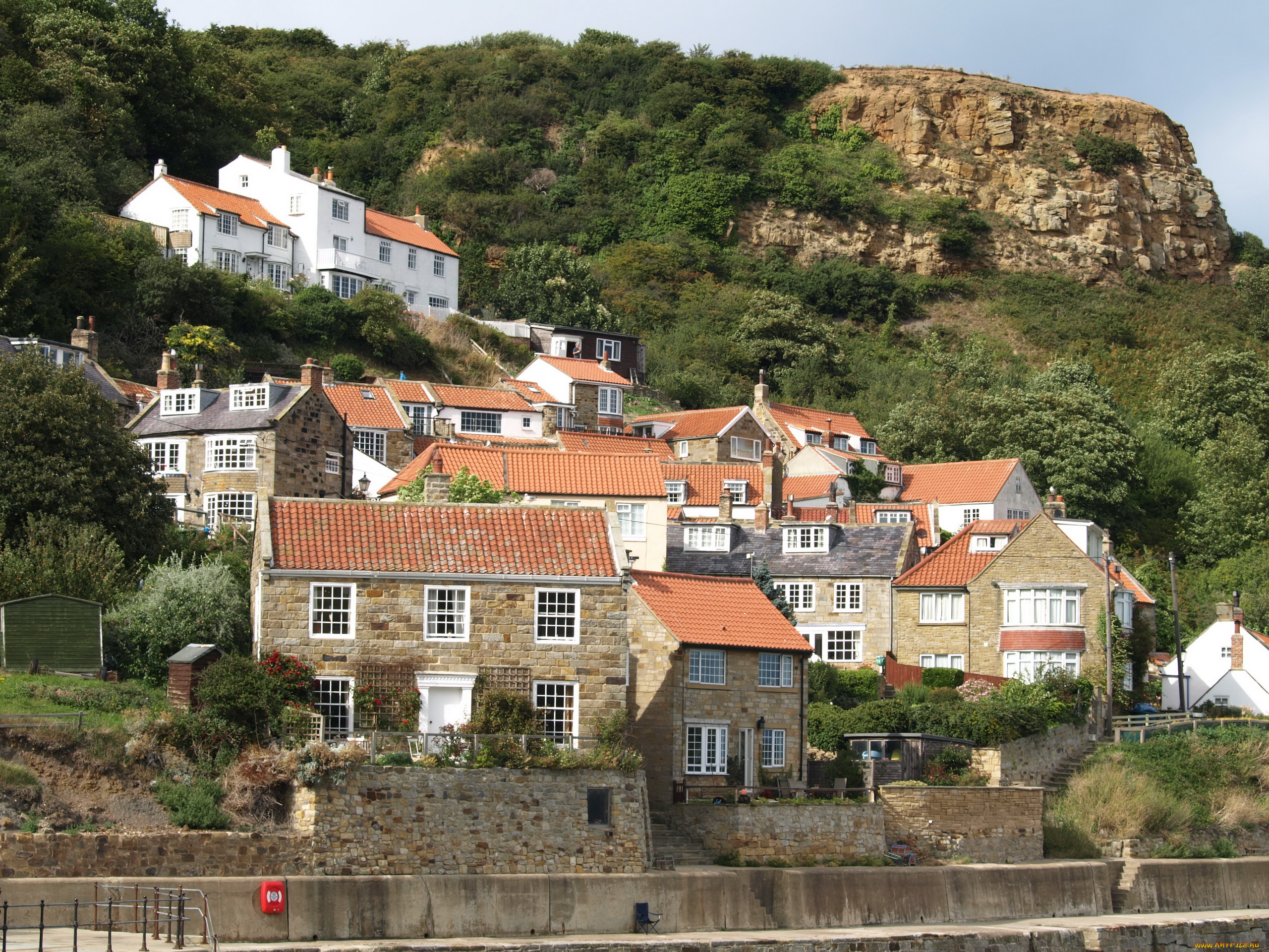 великобритания, северный, йоркшир, города, здания, дома, пейзаж