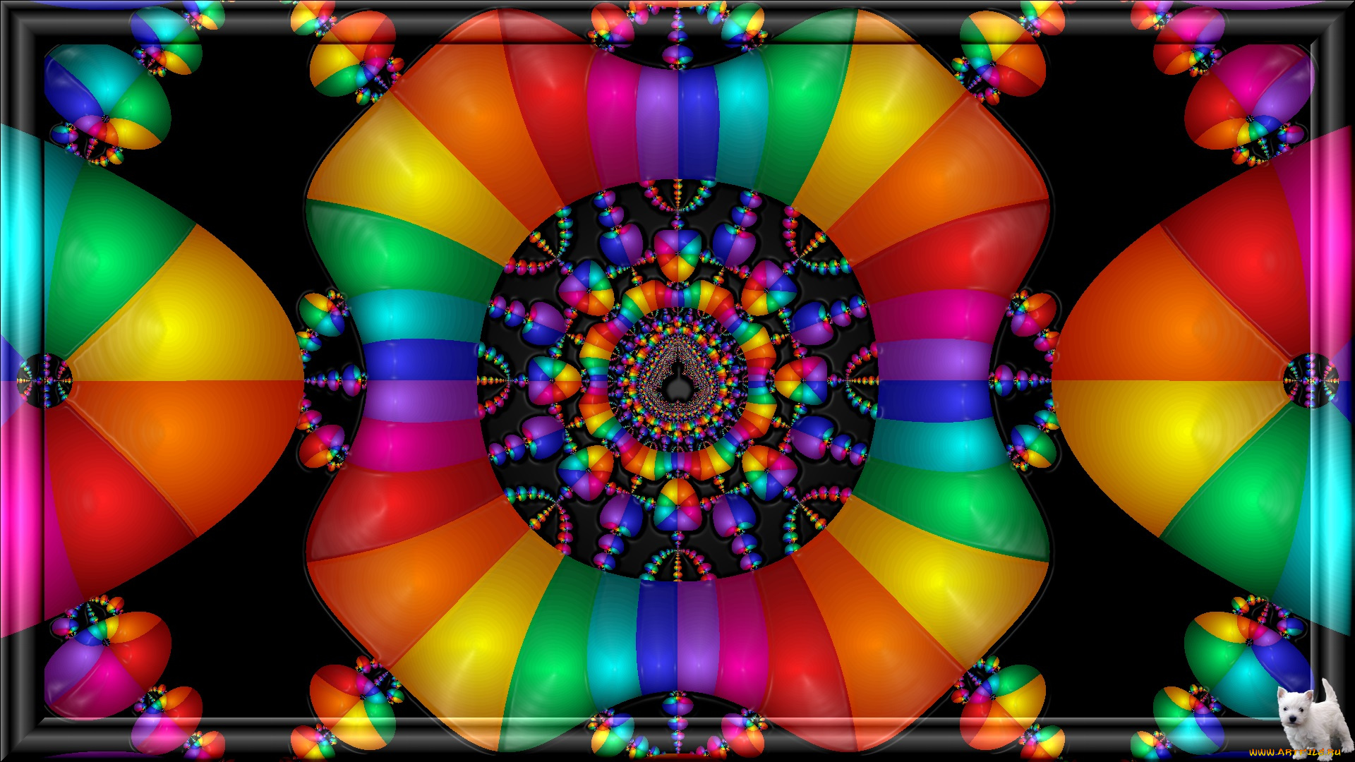 3д, графика, fractal, фракталы, цвета, фон, узор