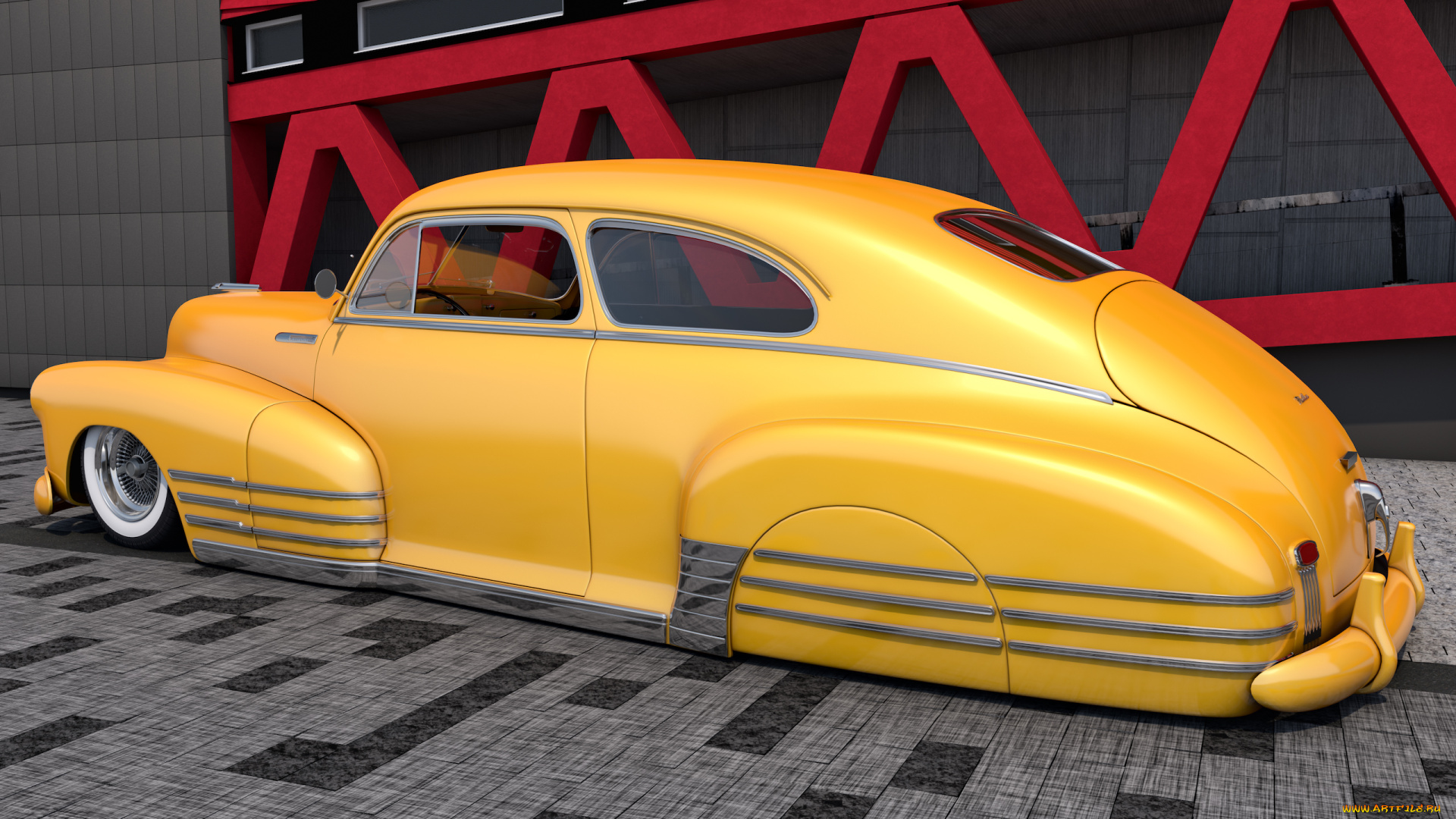 автомобили, 3д, fleetline, chevrolet, 1948