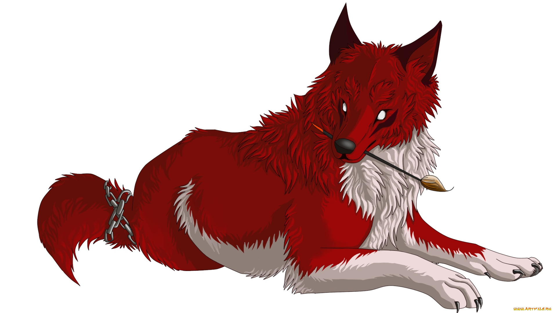 рисованные, животные, сказочные, мифические, волк