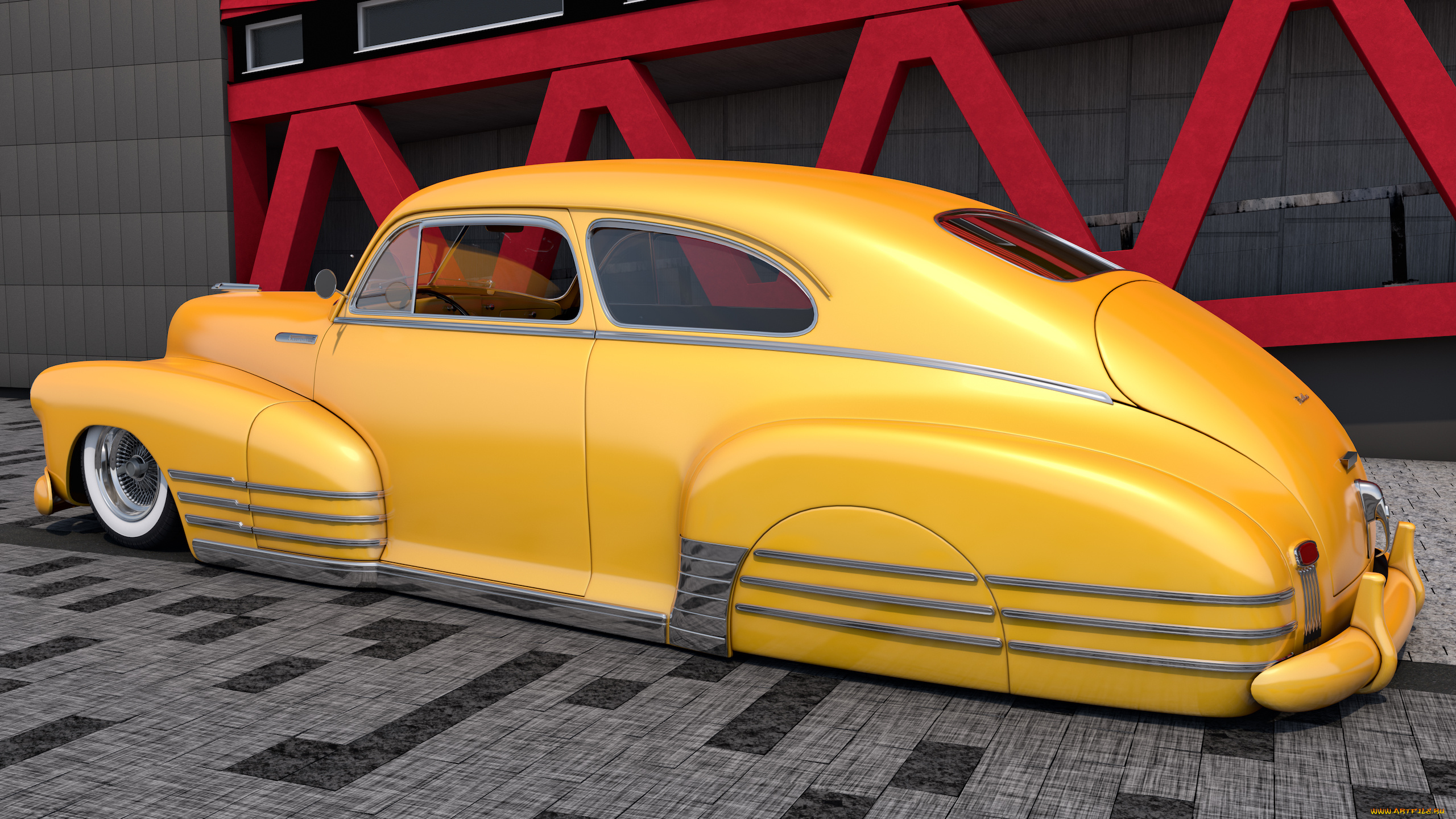 автомобили, 3д, fleetline, chevrolet, 1948