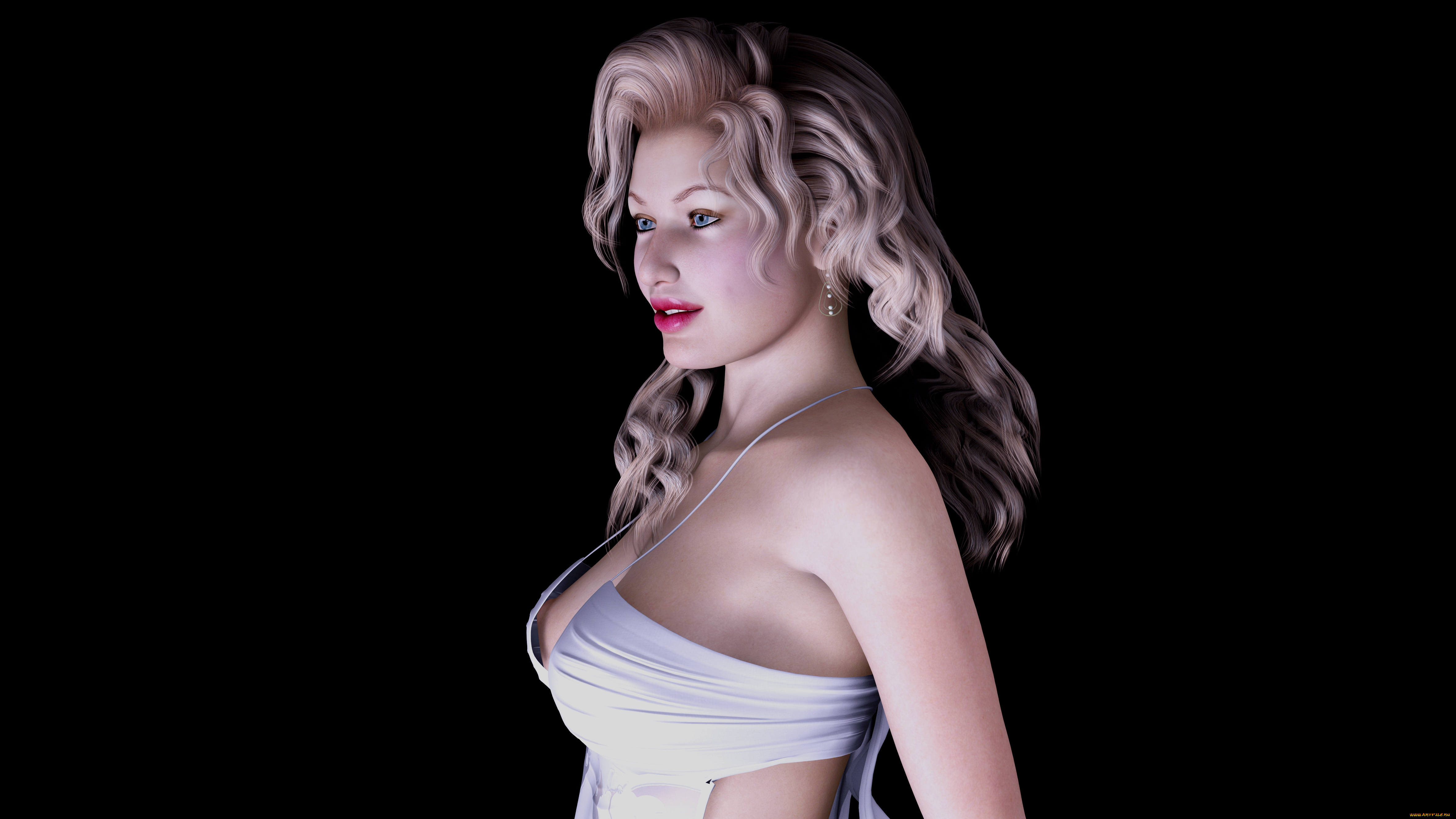 3д, графика, people, люди, взгляд, девушка