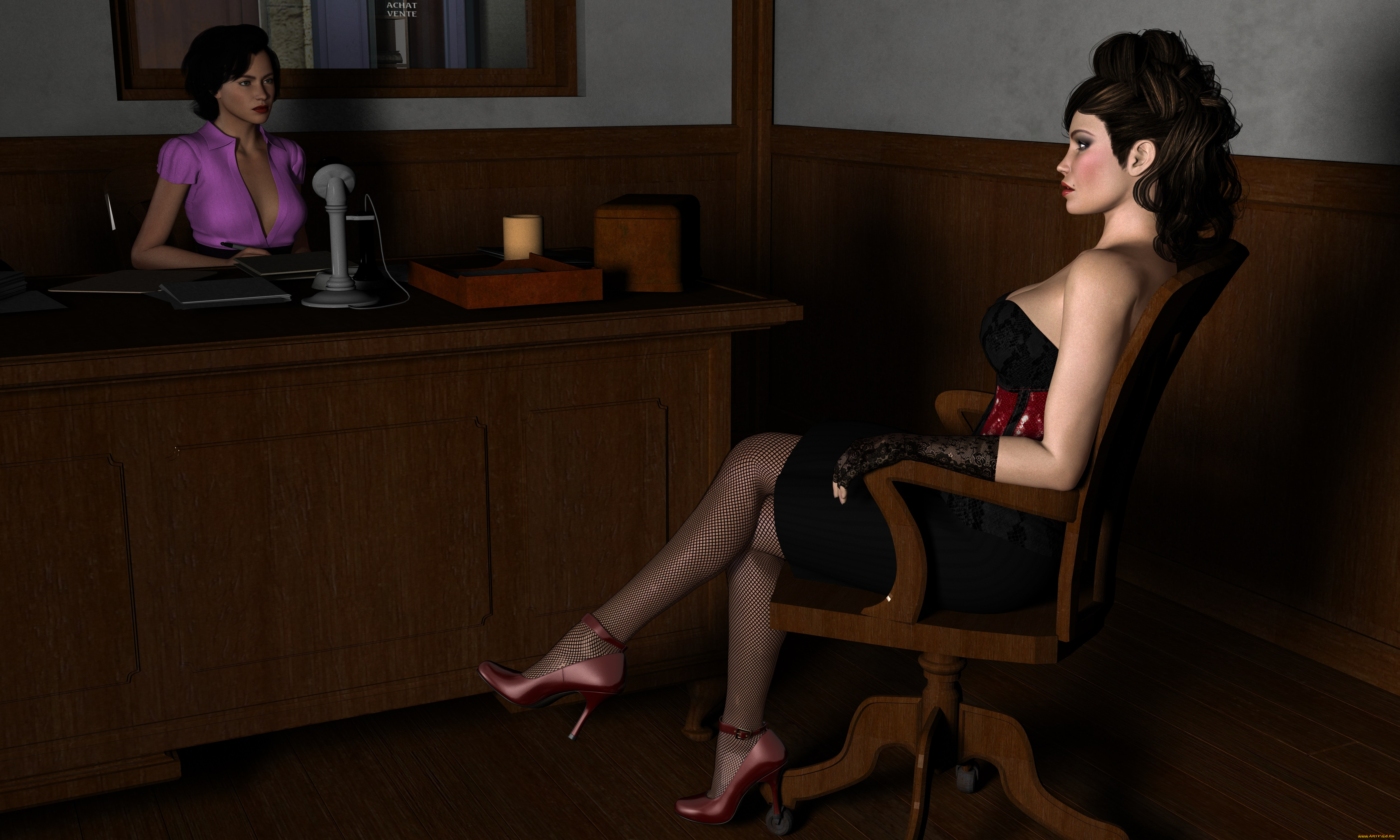 3д, графика, people, люди, девушки, офис