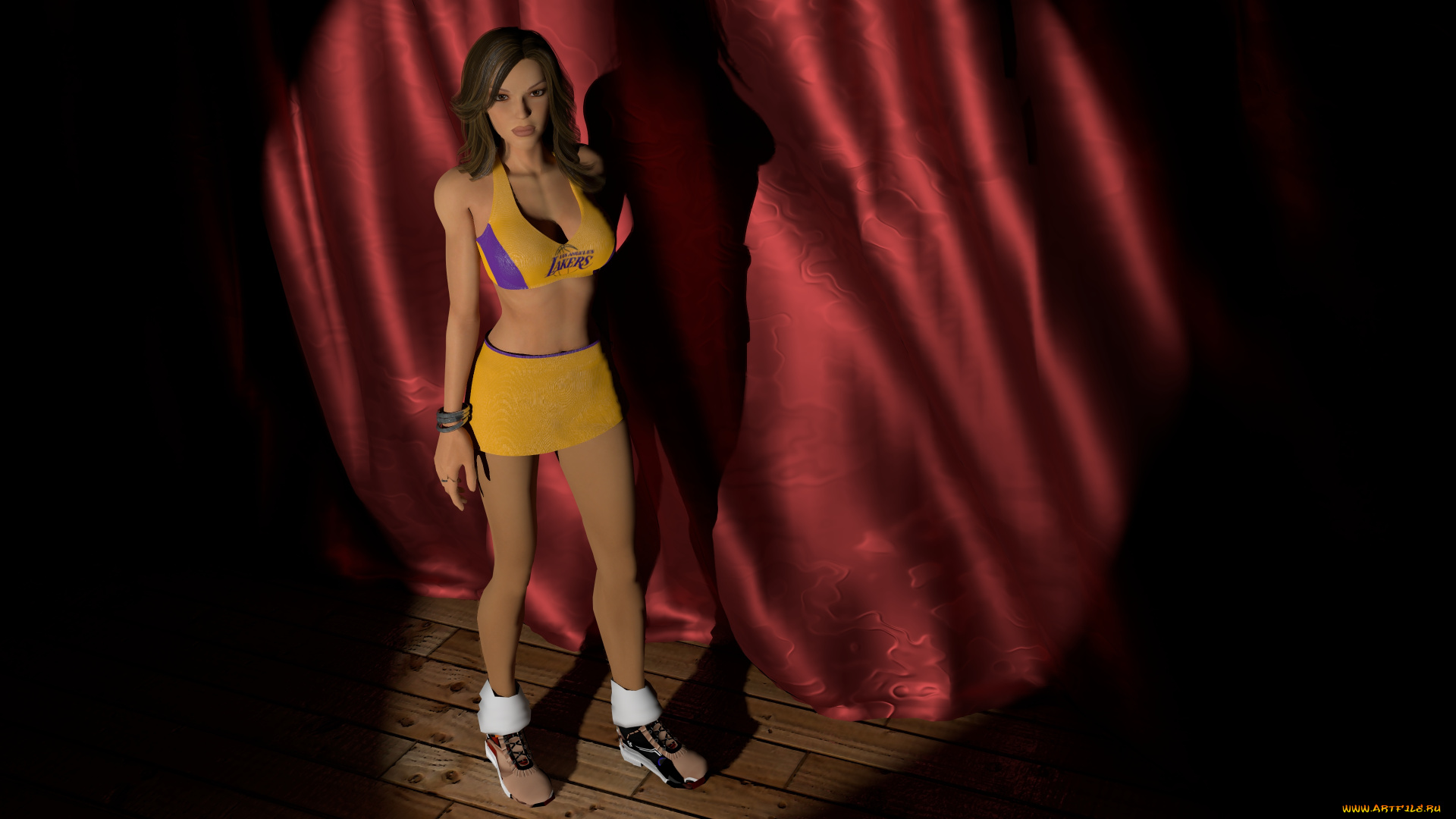 3д, графика, люди, , people, штора, фон, девушка, взгляд