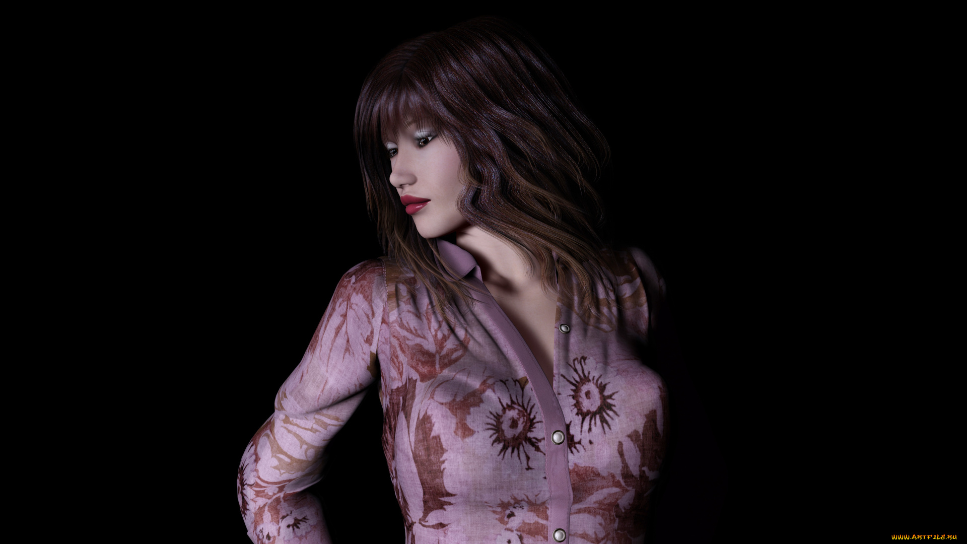 3д, графика, люди, , people, взгляд, девушка, фон