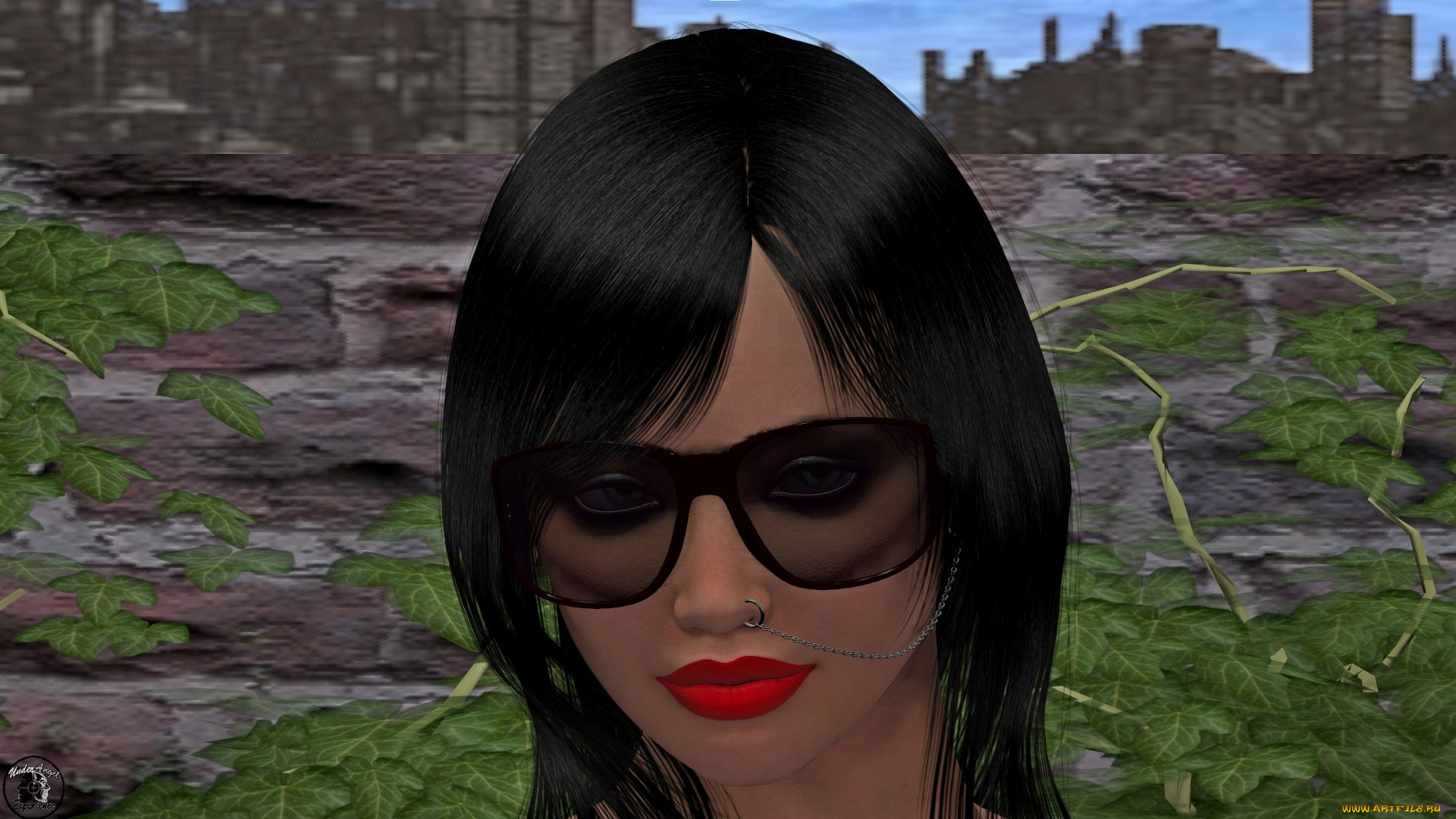 3д, графика, портрет, , portraits, девушка, взгляд, фон