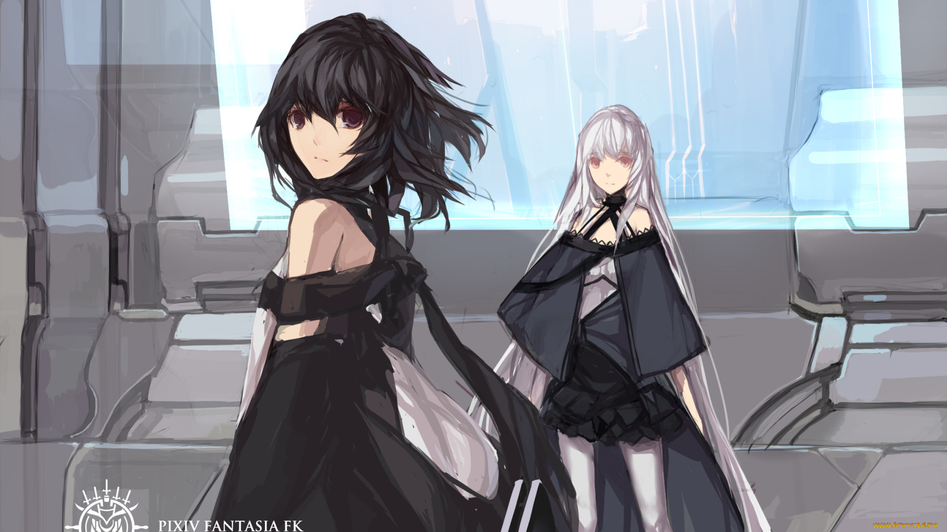 аниме, pixiv, fantasia, fantasia, paradise, pffk, swd3e2, арт, девушки, pixiv