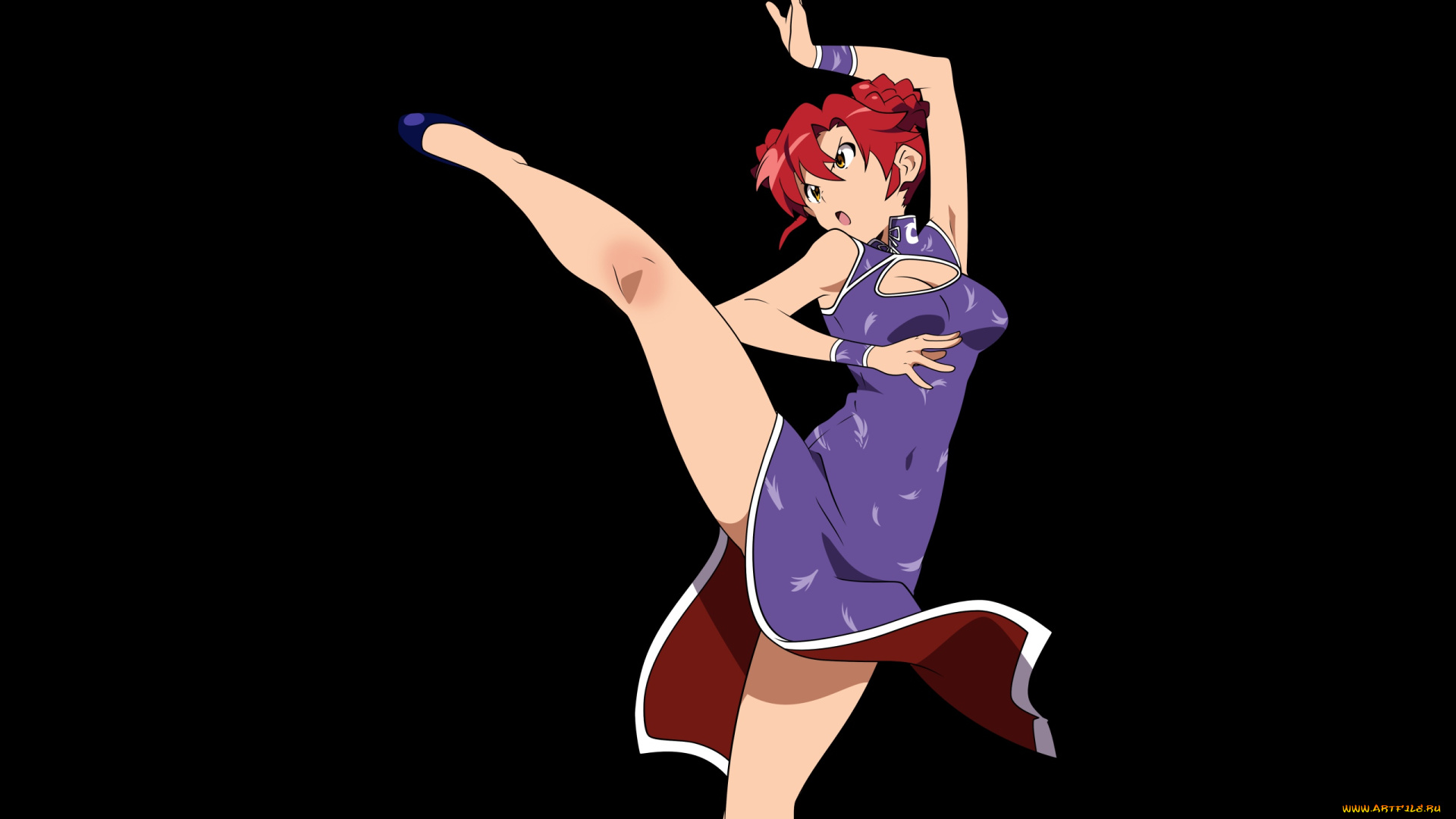 аниме, tengen, toppa, gurren-lagann, littner, поза, yoko, девушка