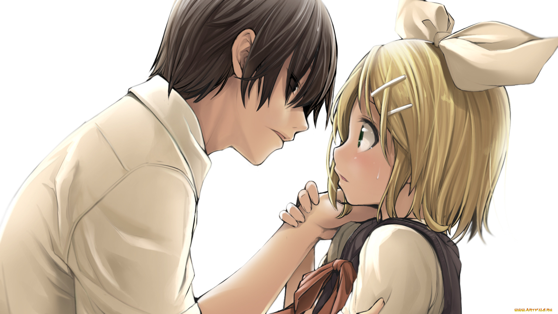 аниме, vocaloid, девушка, room, арт, парень, kintarous, kintarou, rin, kagamine