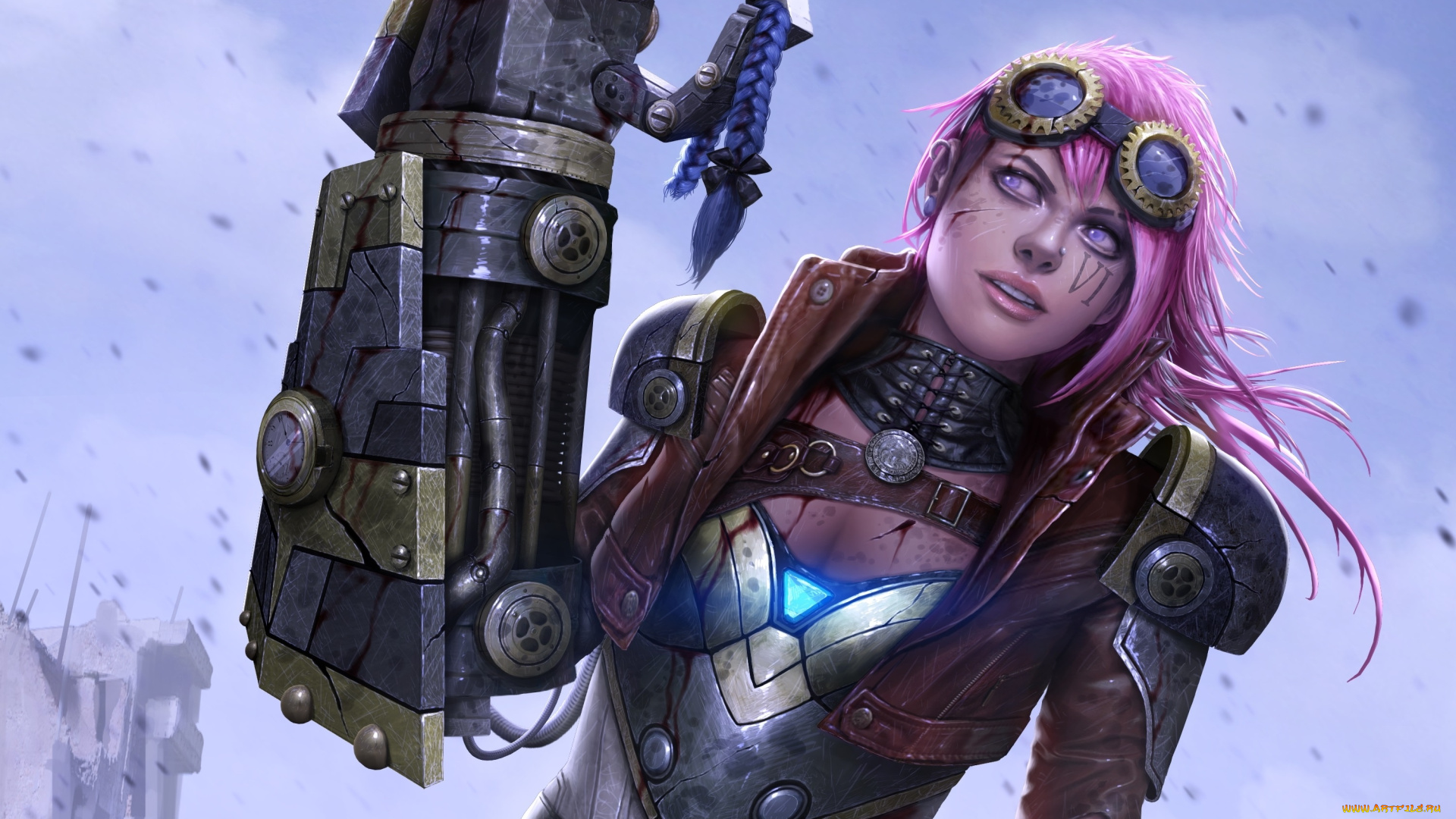 league, of, legends, видео, игры, девушка, vi, league, of, legends, piltover, enforcer, moba, art