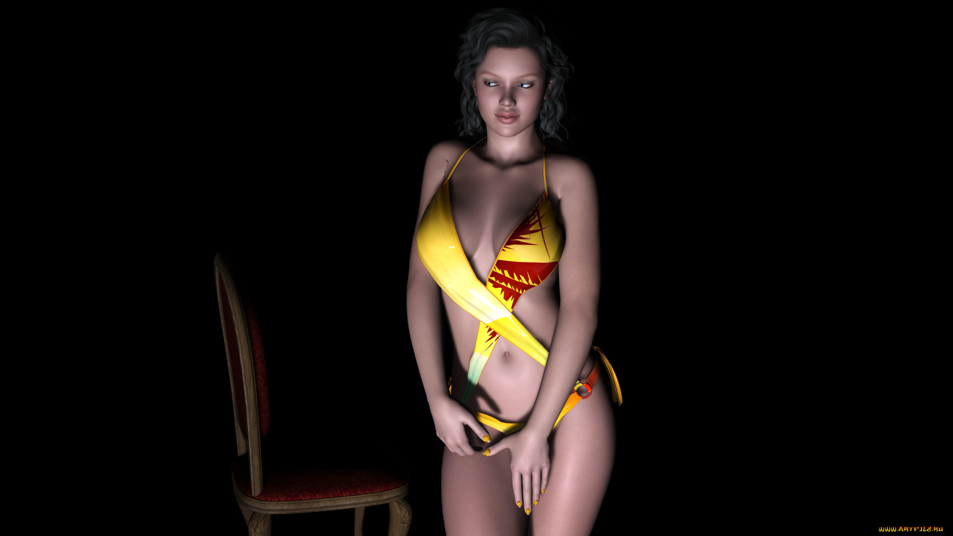 milla, 3д, графика, люди, , people, фон, взгляд, девушка