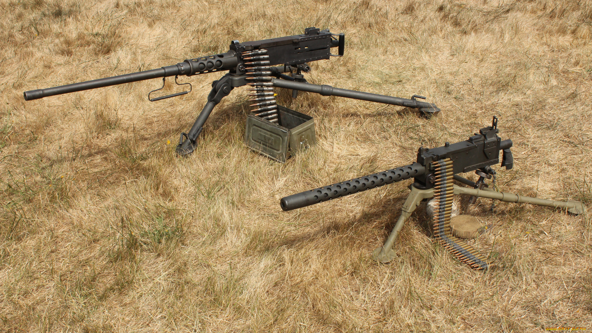 оружие, пулемёты, трава, браунинг, m1919г, m2