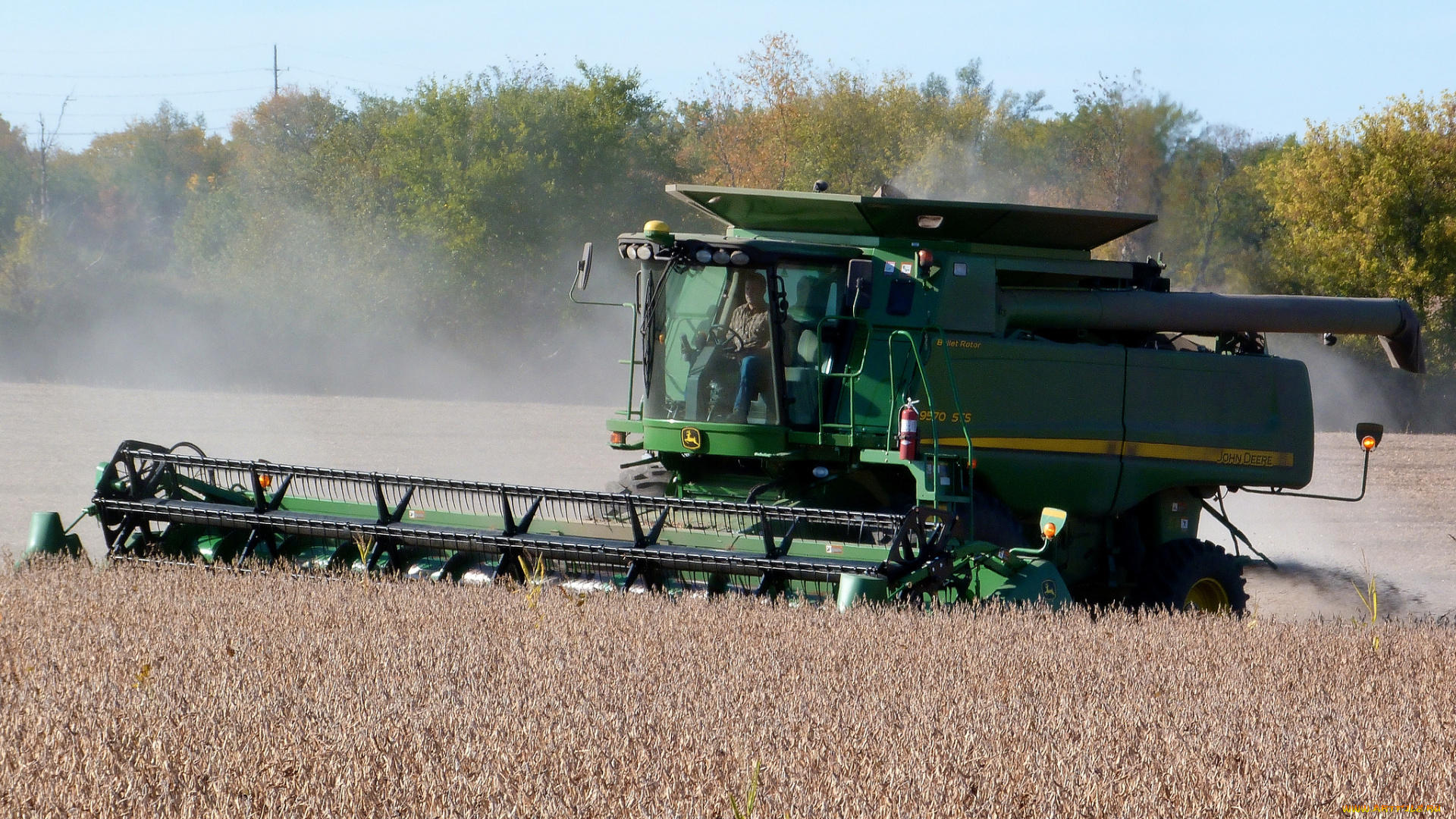 техника, комбайны, комбайн, поле