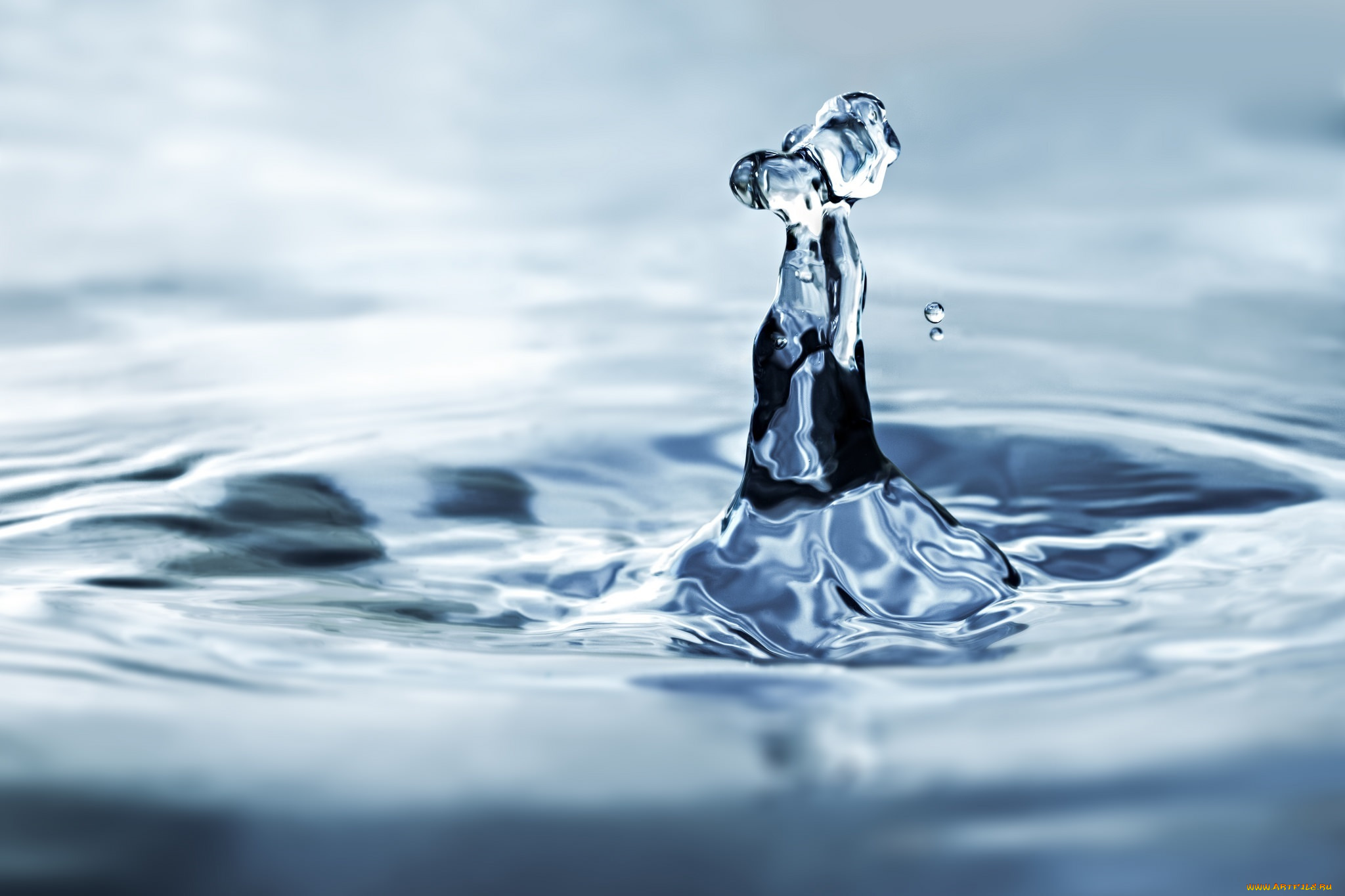разное, капли, , брызги, , всплески, вода, голубой, всплеск, макро