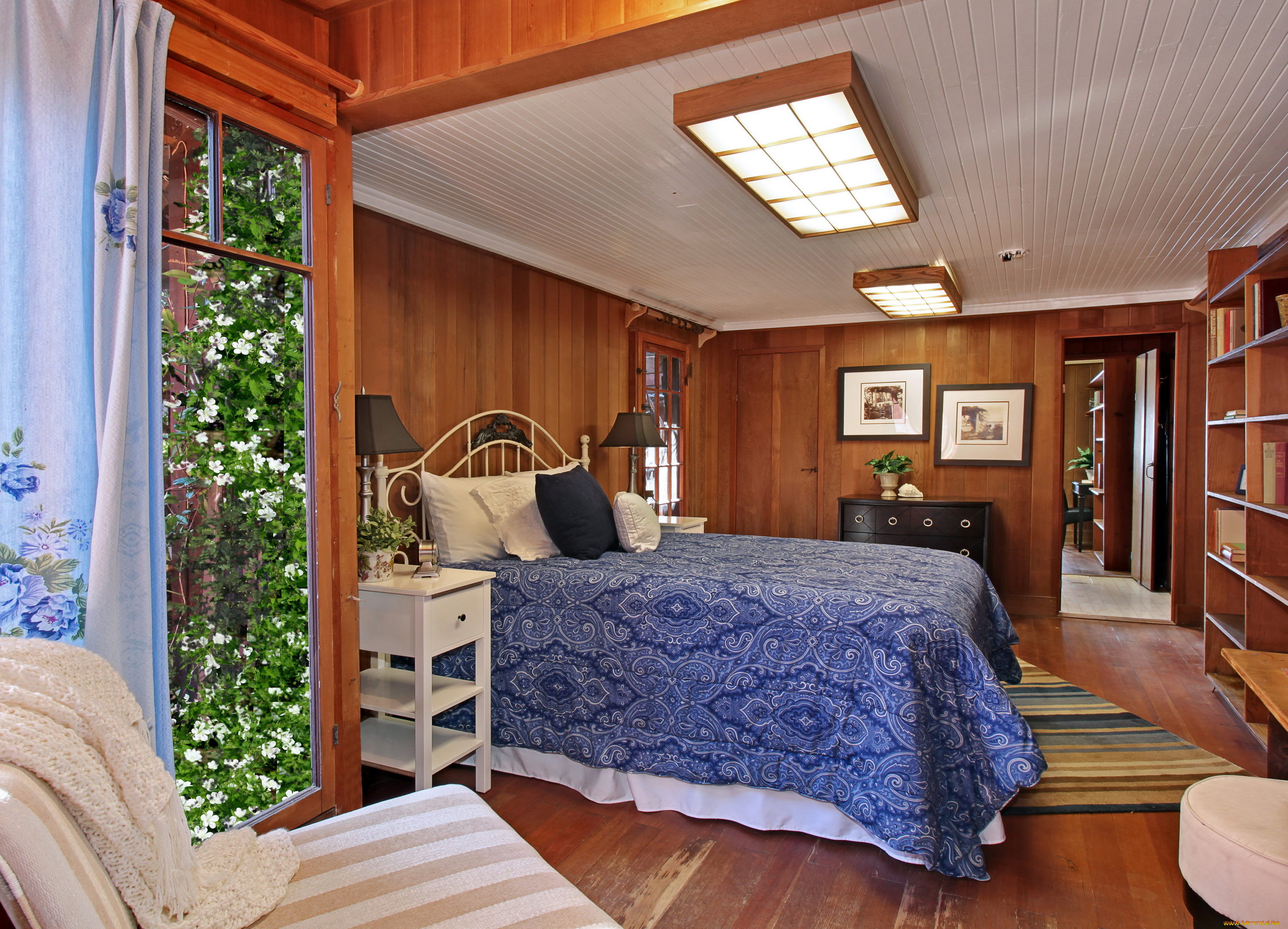 интерьер, спальня, дизайн, кровать