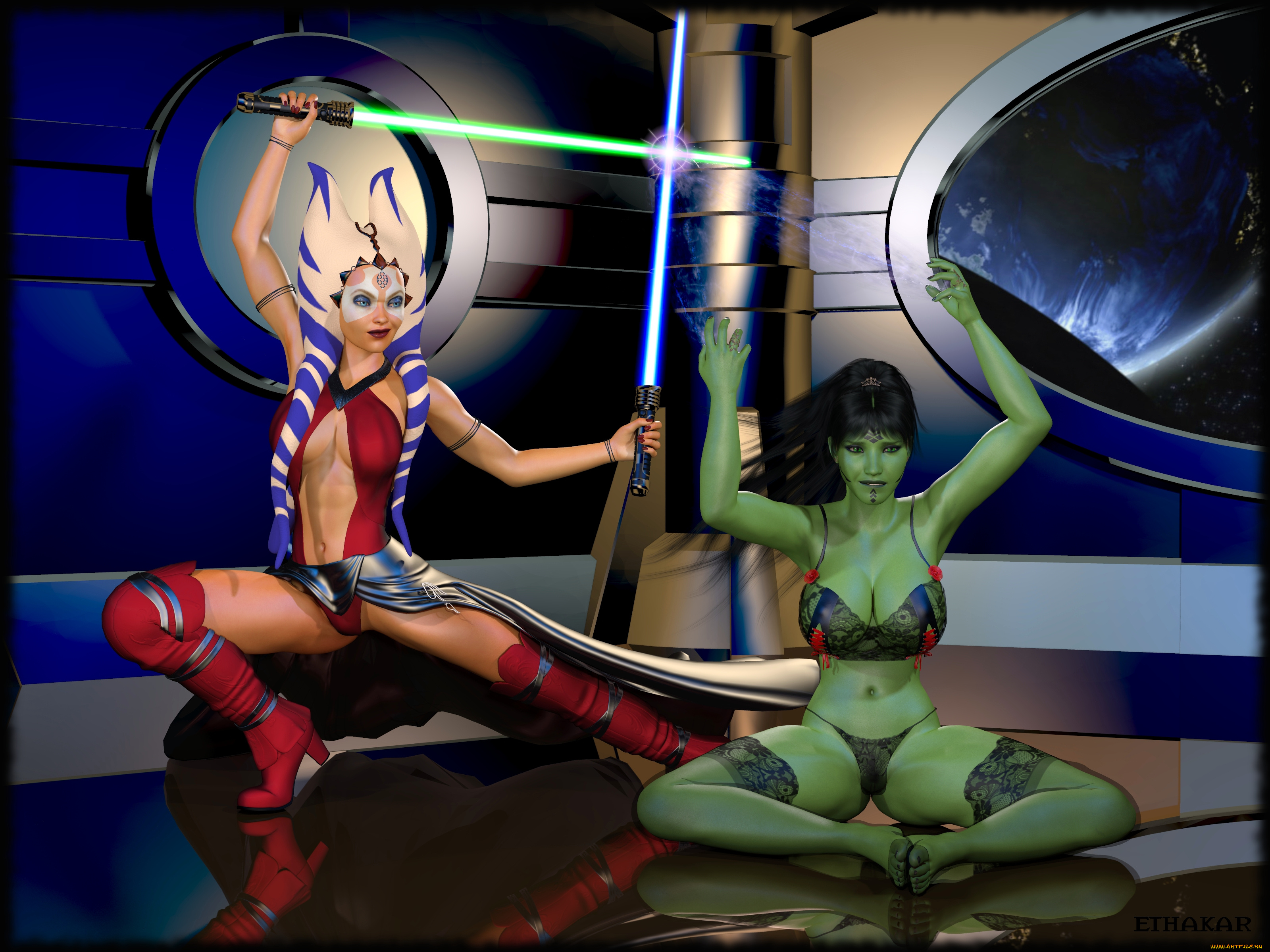 3д, графика, существа, , creatures, оружия, фон, взгляд, халки