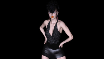 обоя 3д графика, люди , people, девушка, взгляд, фон, тату