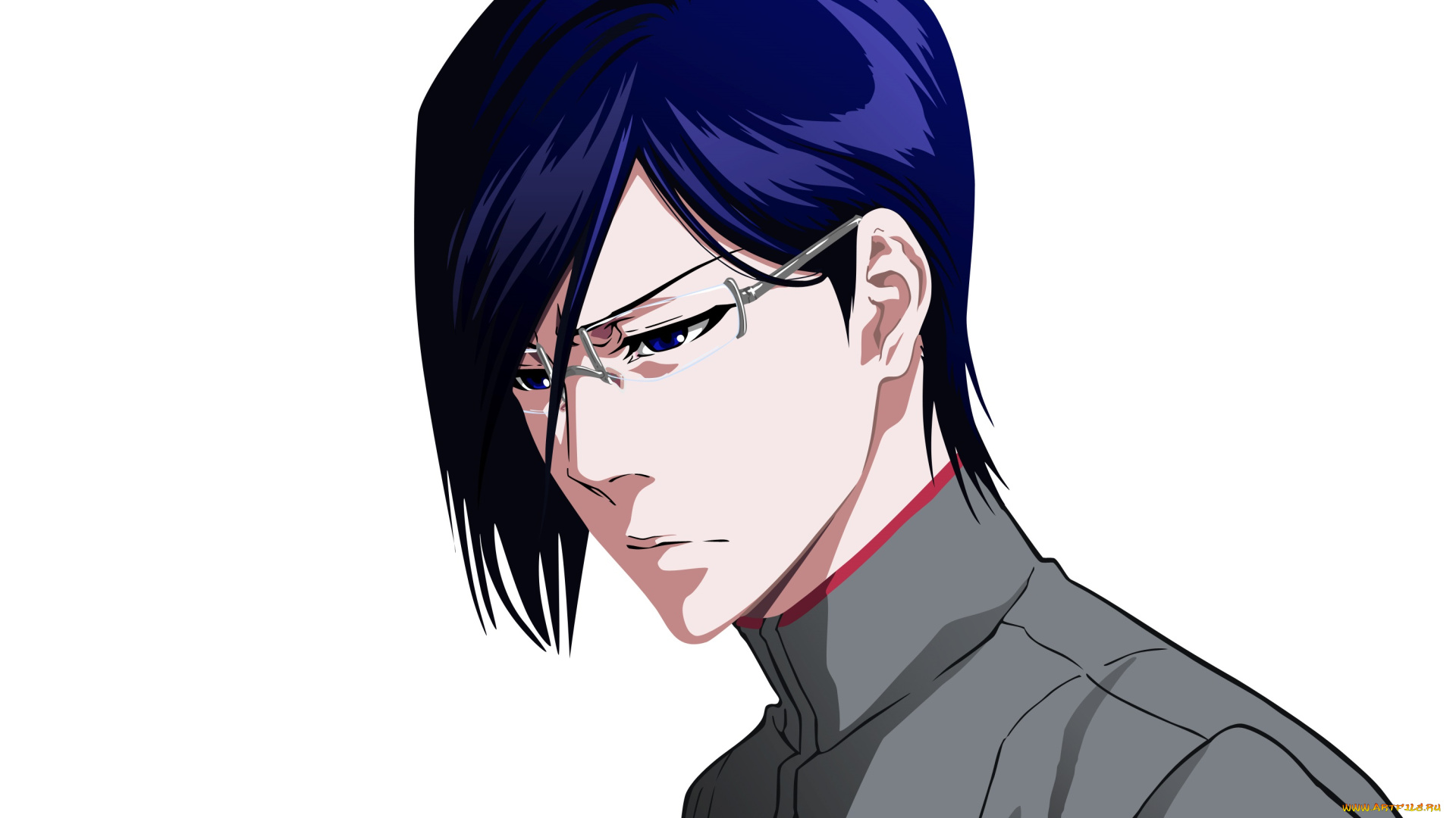 аниме, bleach, квинси, парень, арт, блич, исида, урю