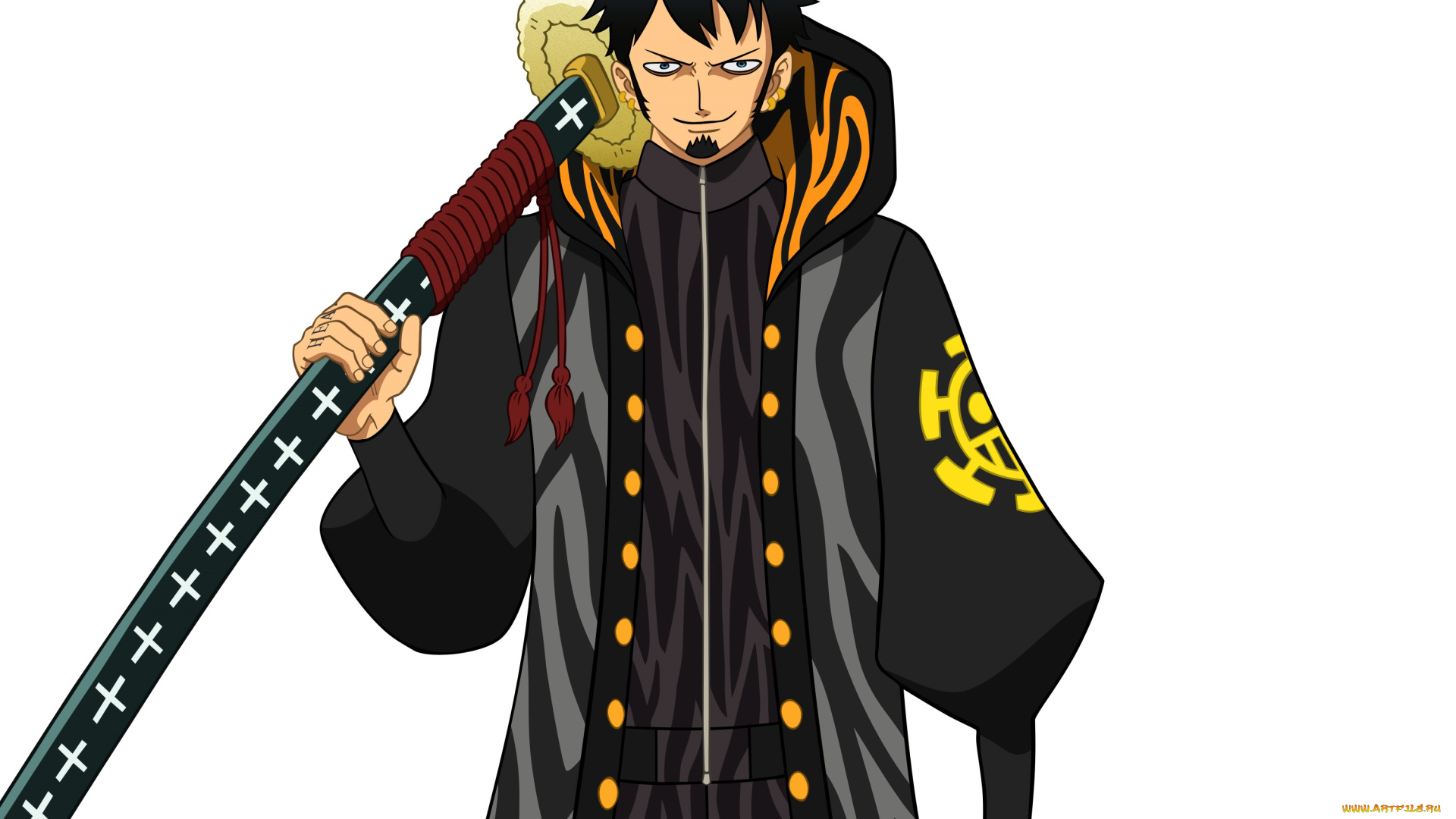 аниме, one, piece, большой, куш, меч, арт, парень