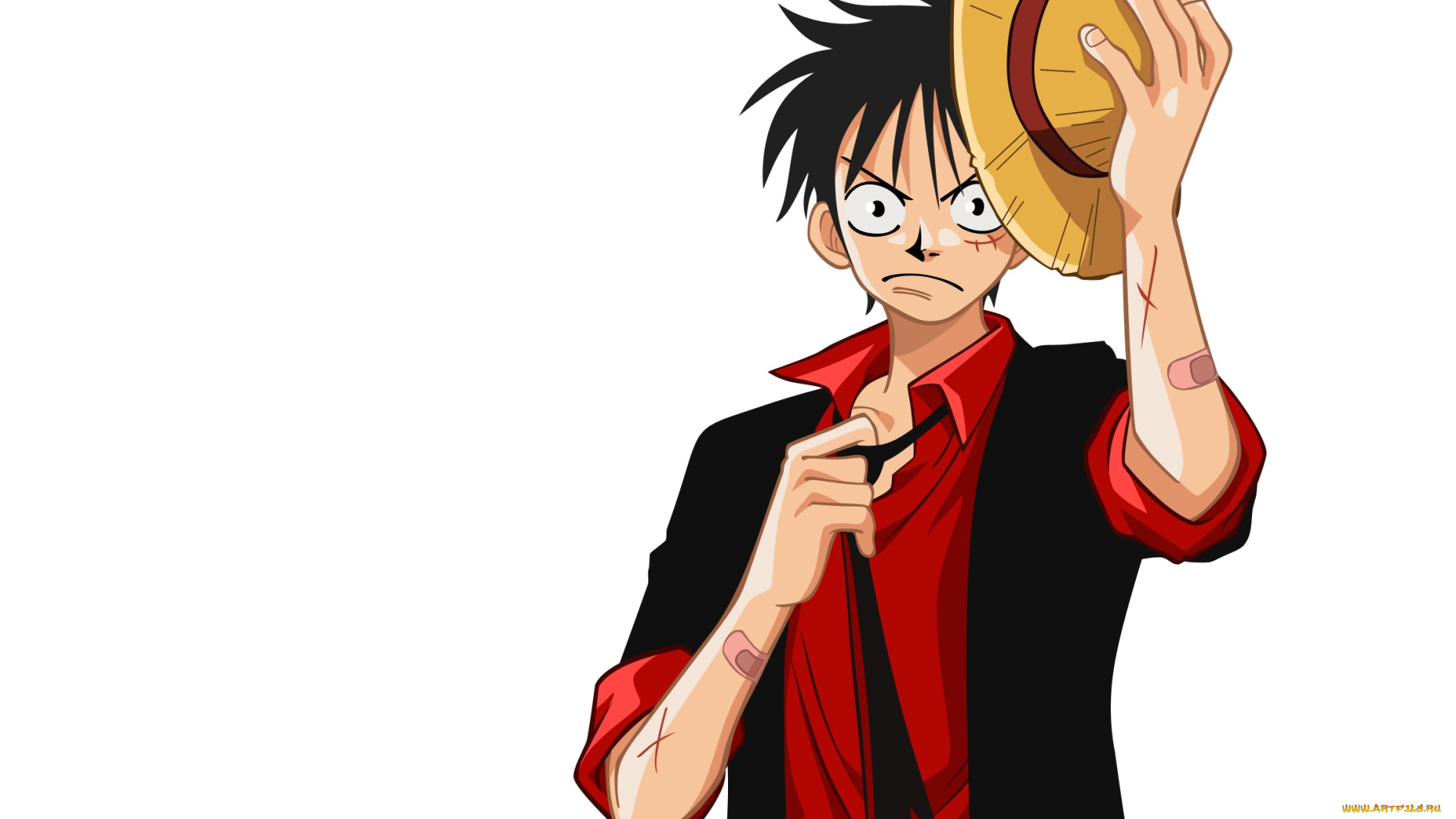 аниме, one, piece, шляпа, парень, большой, куш, арт