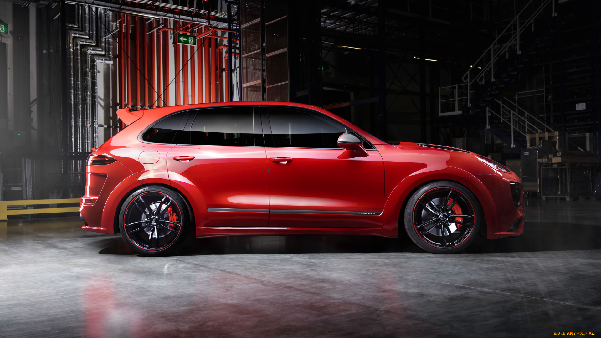 автомобили, porsche, 2015г, красный, 958, magnum, techart