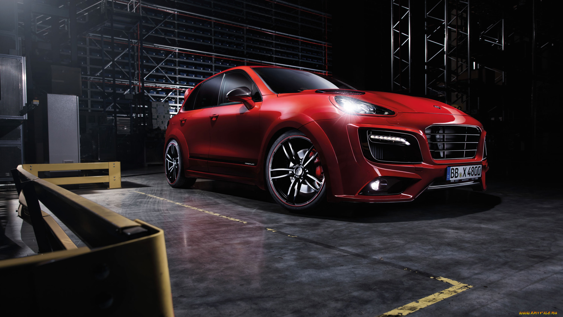 автомобили, porsche, 958, magnum, techart, красный, 2015г