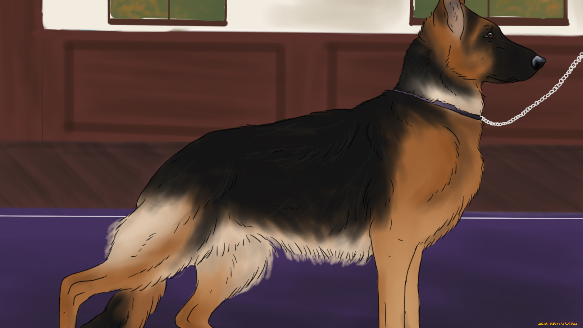 рисованное, животные, , собаки, фон, взгляд, собака