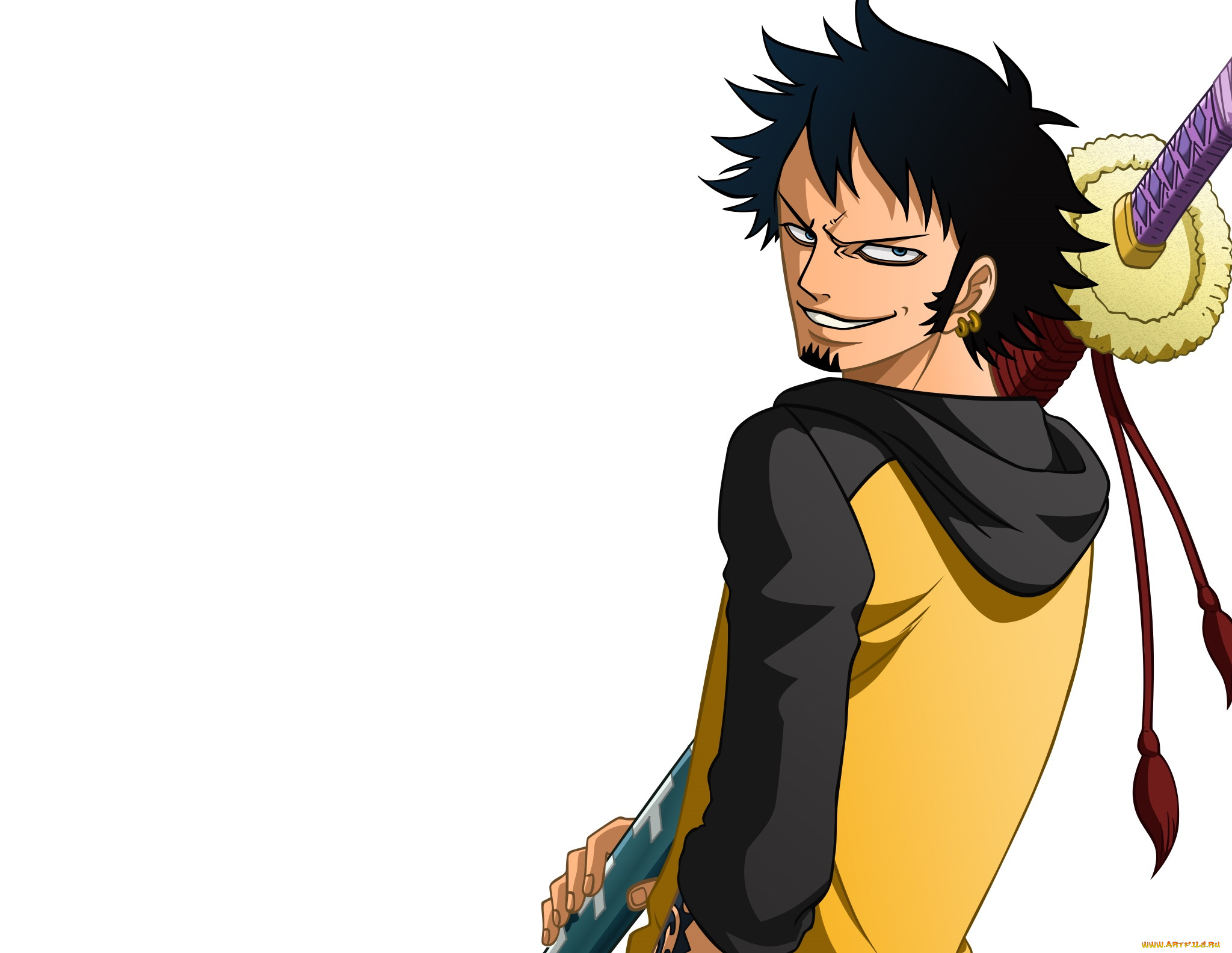 аниме, one, piece, арт, большой, куш, меч, парень