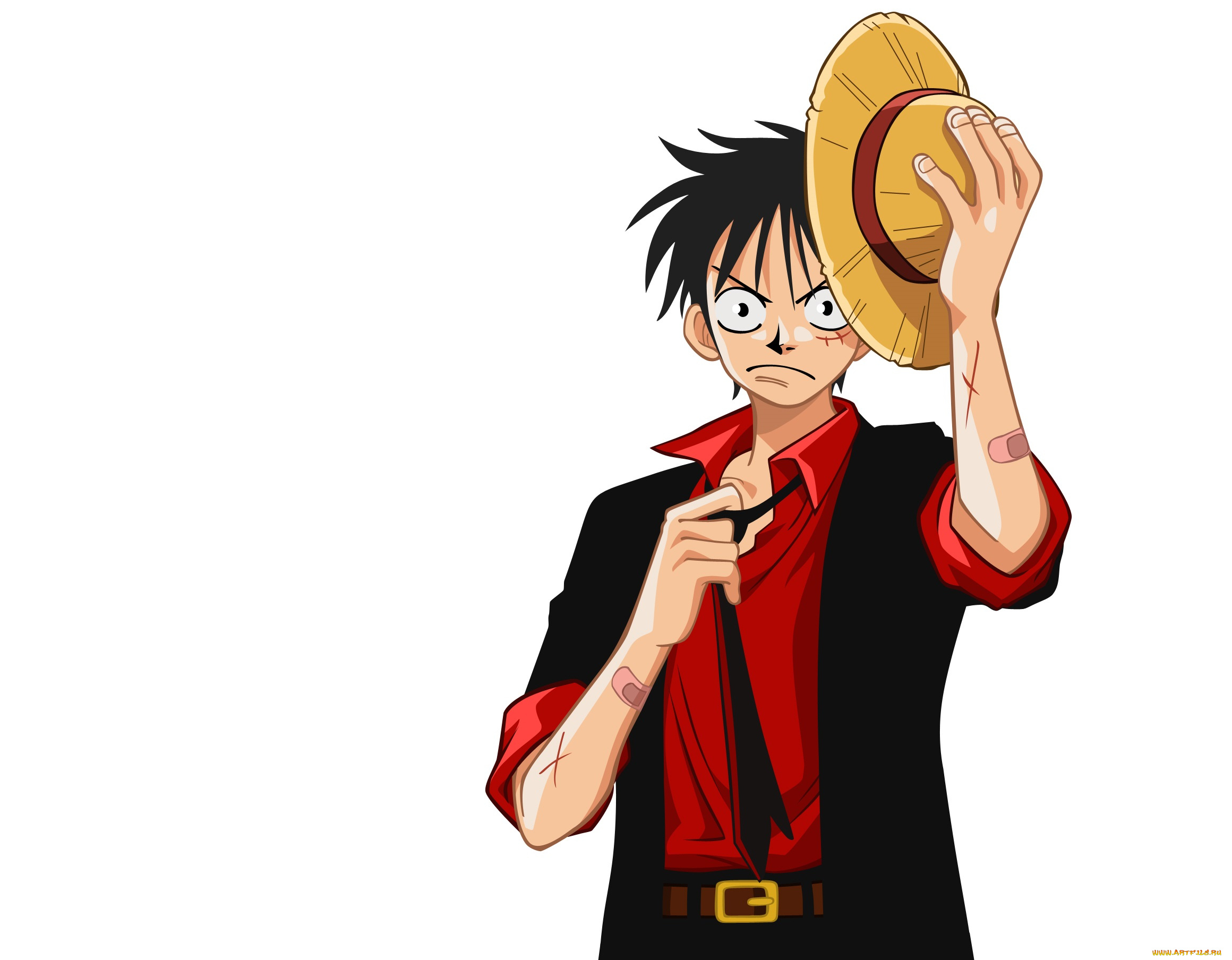 аниме, one, piece, шляпа, парень, большой, куш, арт