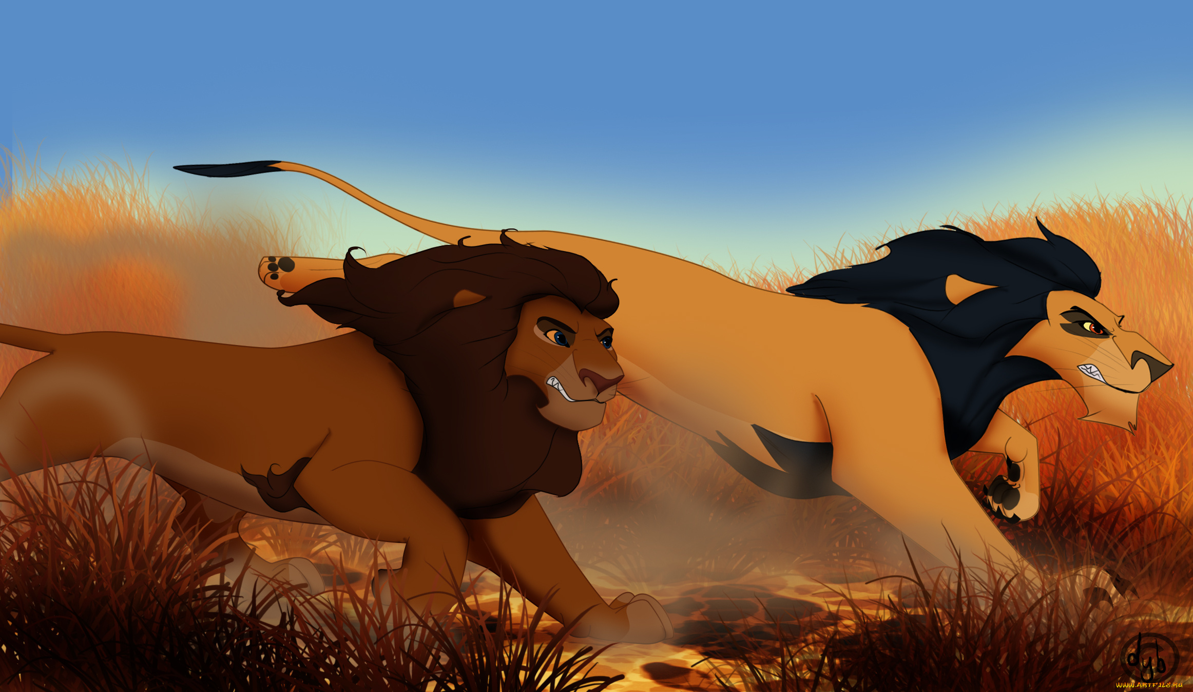 векторная, графика, мультфильмы, , cartoons, фон, львы