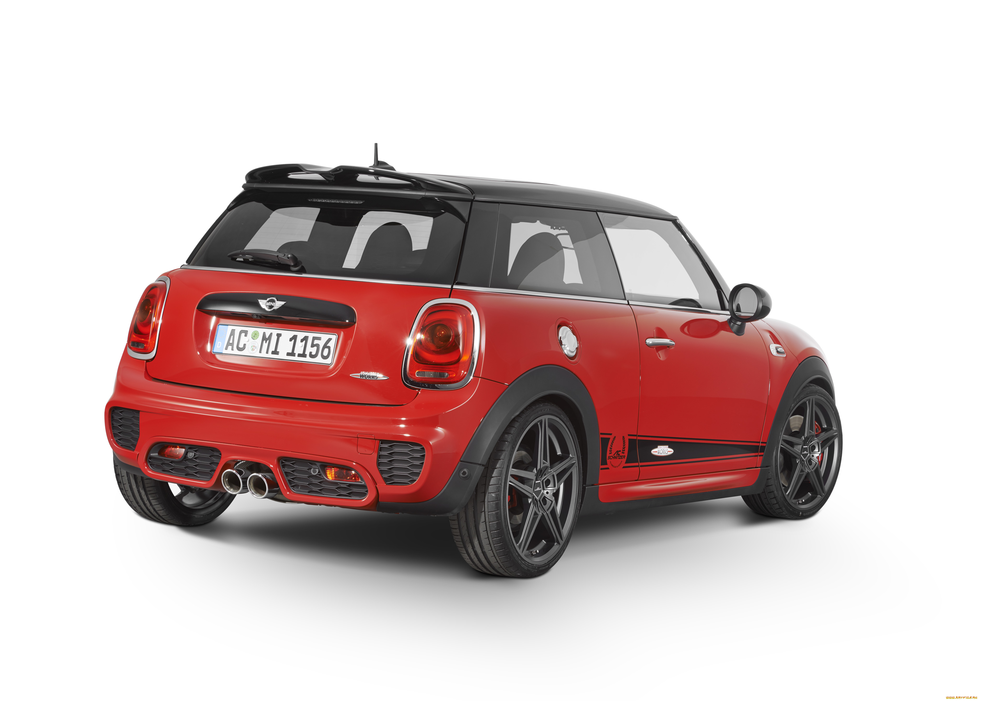 автомобили, mini, f56, ac, schnitzer, works, cooper, красный, 2015г, john