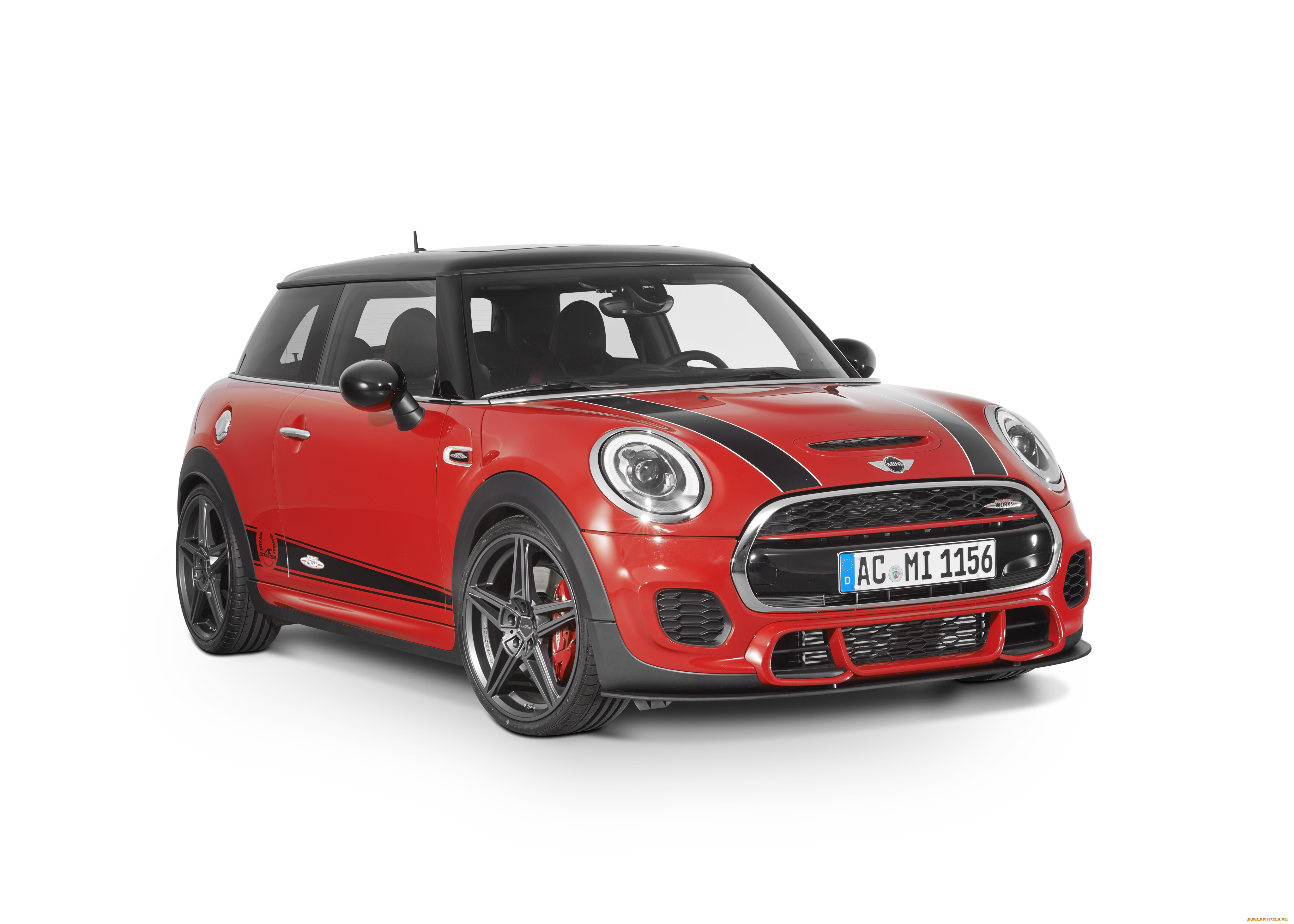 автомобили, mini, john, 2015г, f56, works, красный, schnitzer, ac, cooper