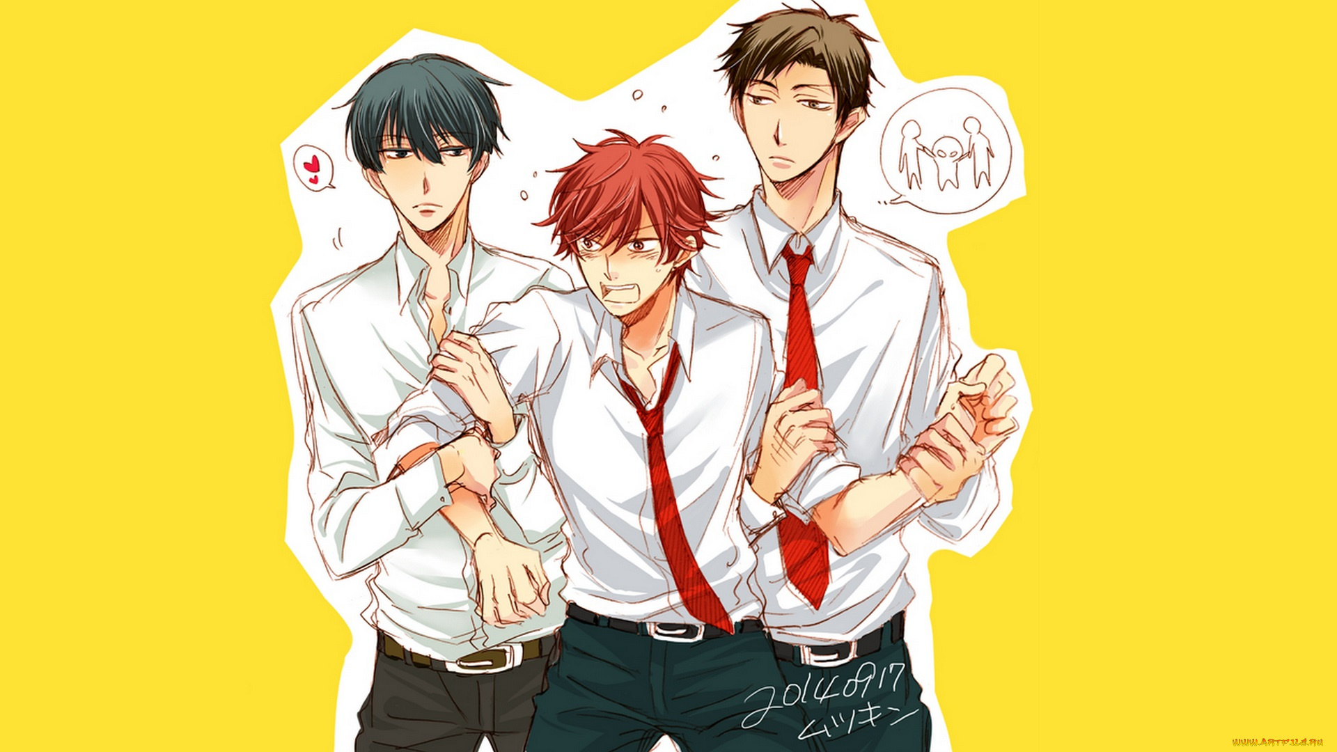 аниме, gekkan, shoujo, nozaki-kun, парни