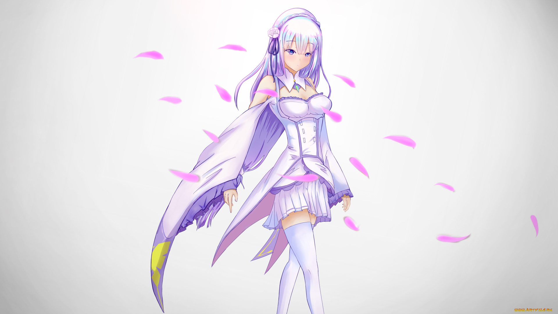 аниме, re, , zero, kara, hajimeru, isekai, seikatsu, взгляд, девушка, фон