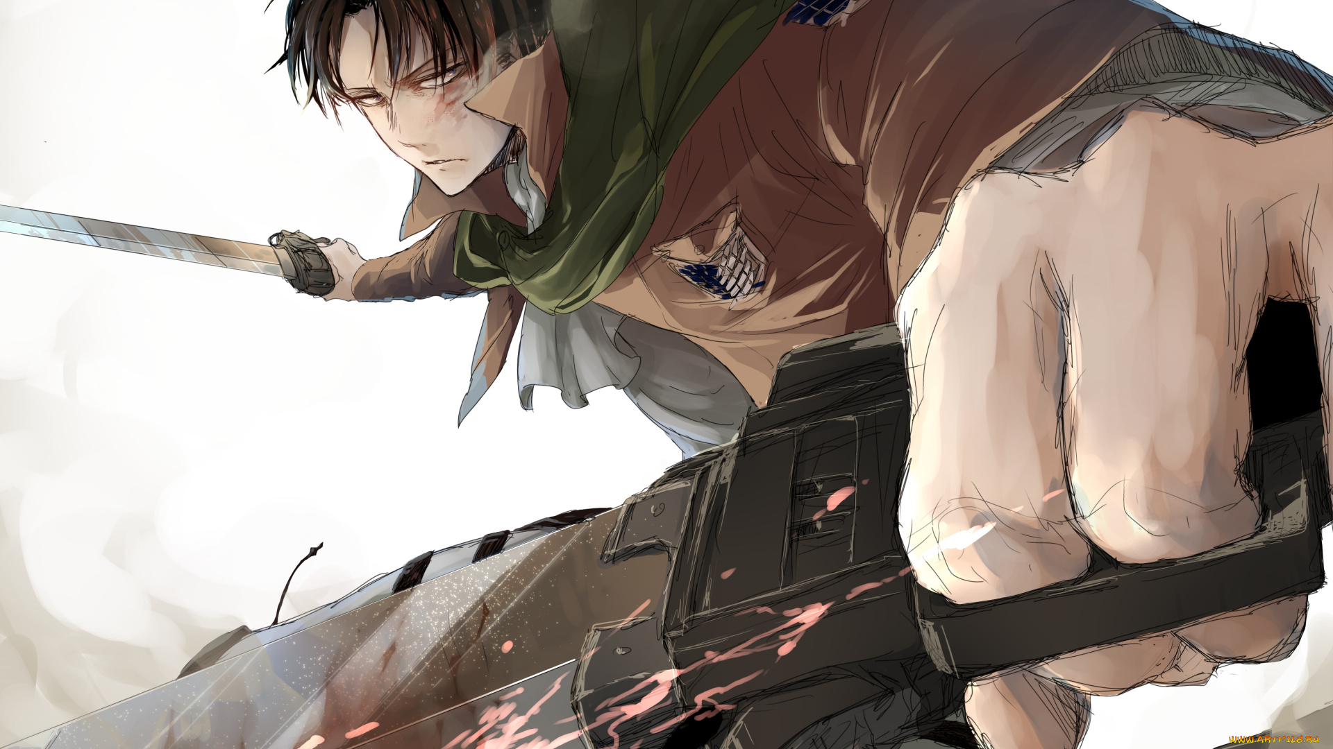 аниме, shingeki, no, kyojin, levi