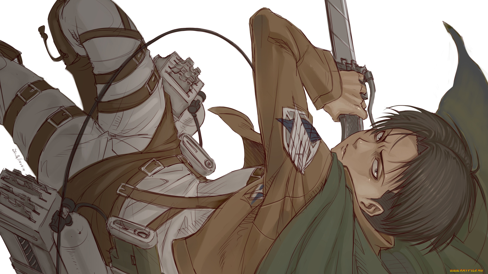 аниме, shingeki, no, kyojin, levi