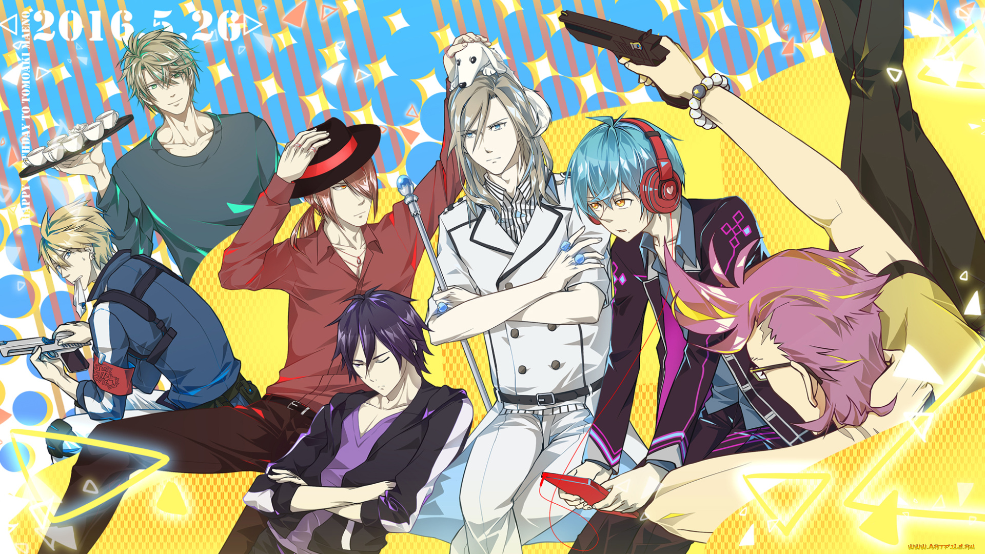 аниме, unknown, , другое, фон, взгляд, парни