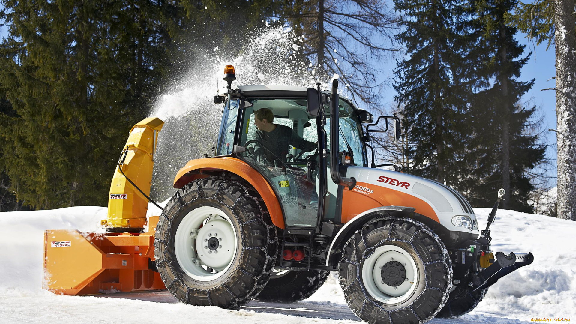 техника, снегоуборочная, техника, steyr