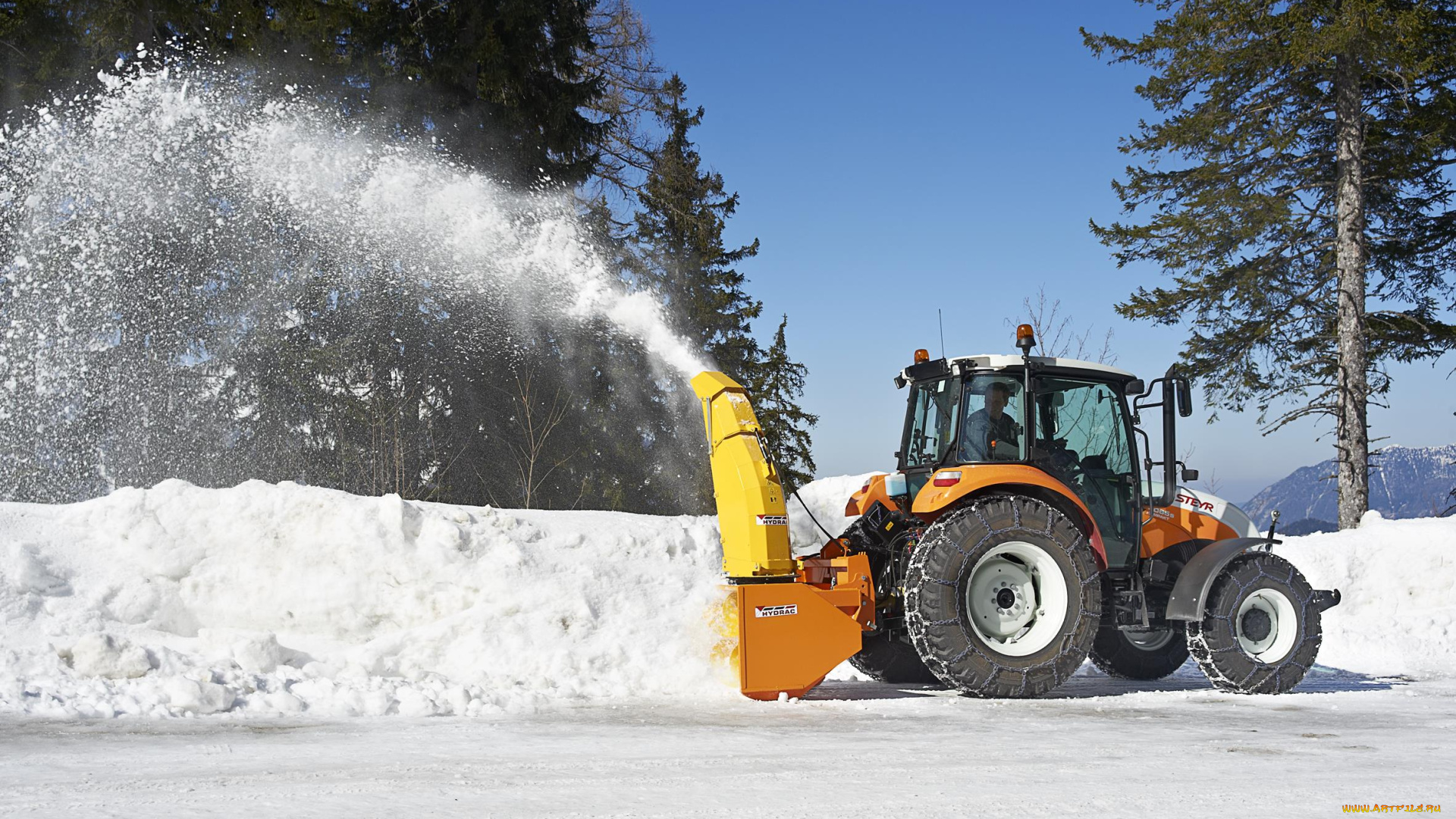 техника, снегоуборочная, техника, steyr
